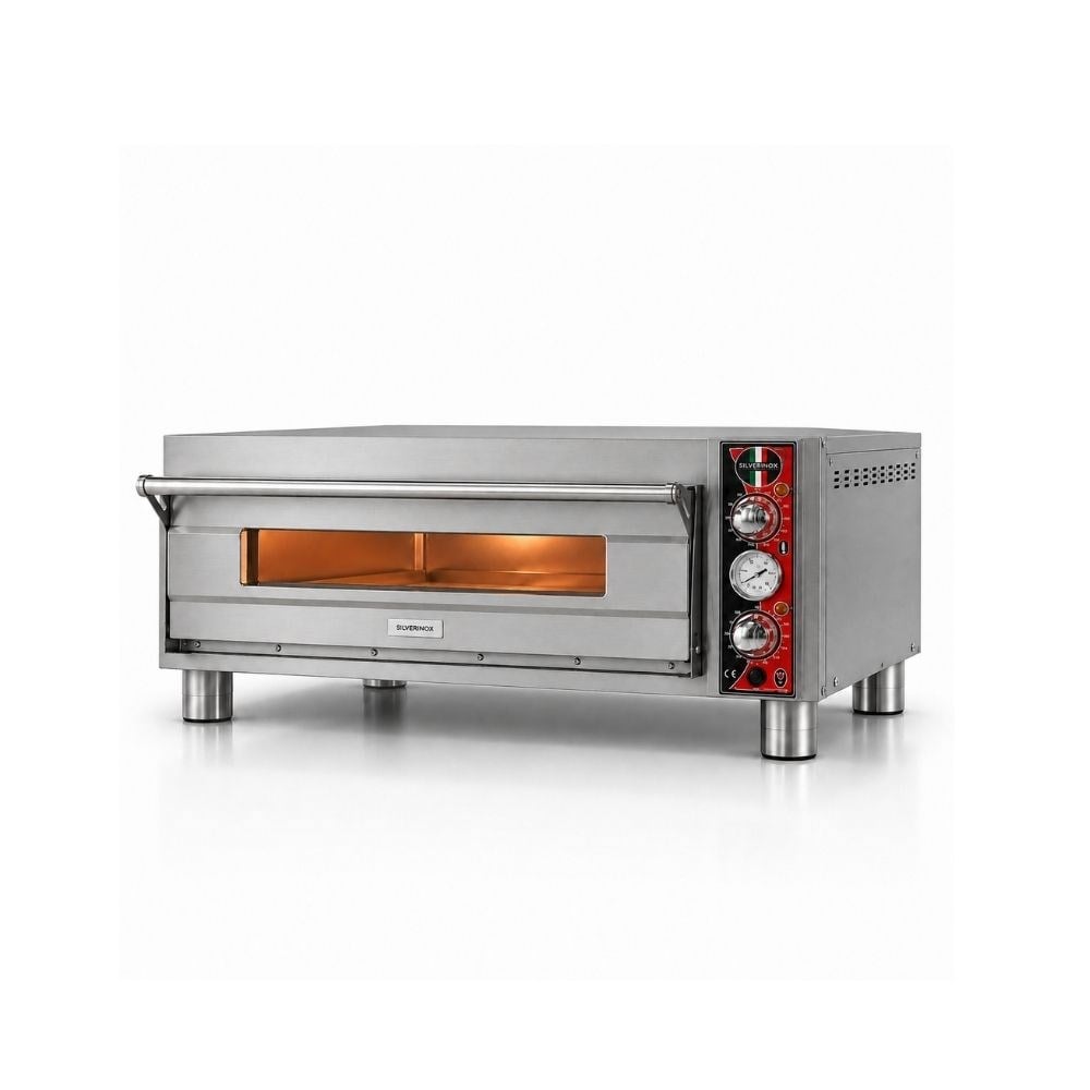 Işıkgaz SilverinoxSilverinox Elektrikli Tek Kat 30 Cm 4 Pizza Kapasiteli Pizza Fırını 220VPF-62
