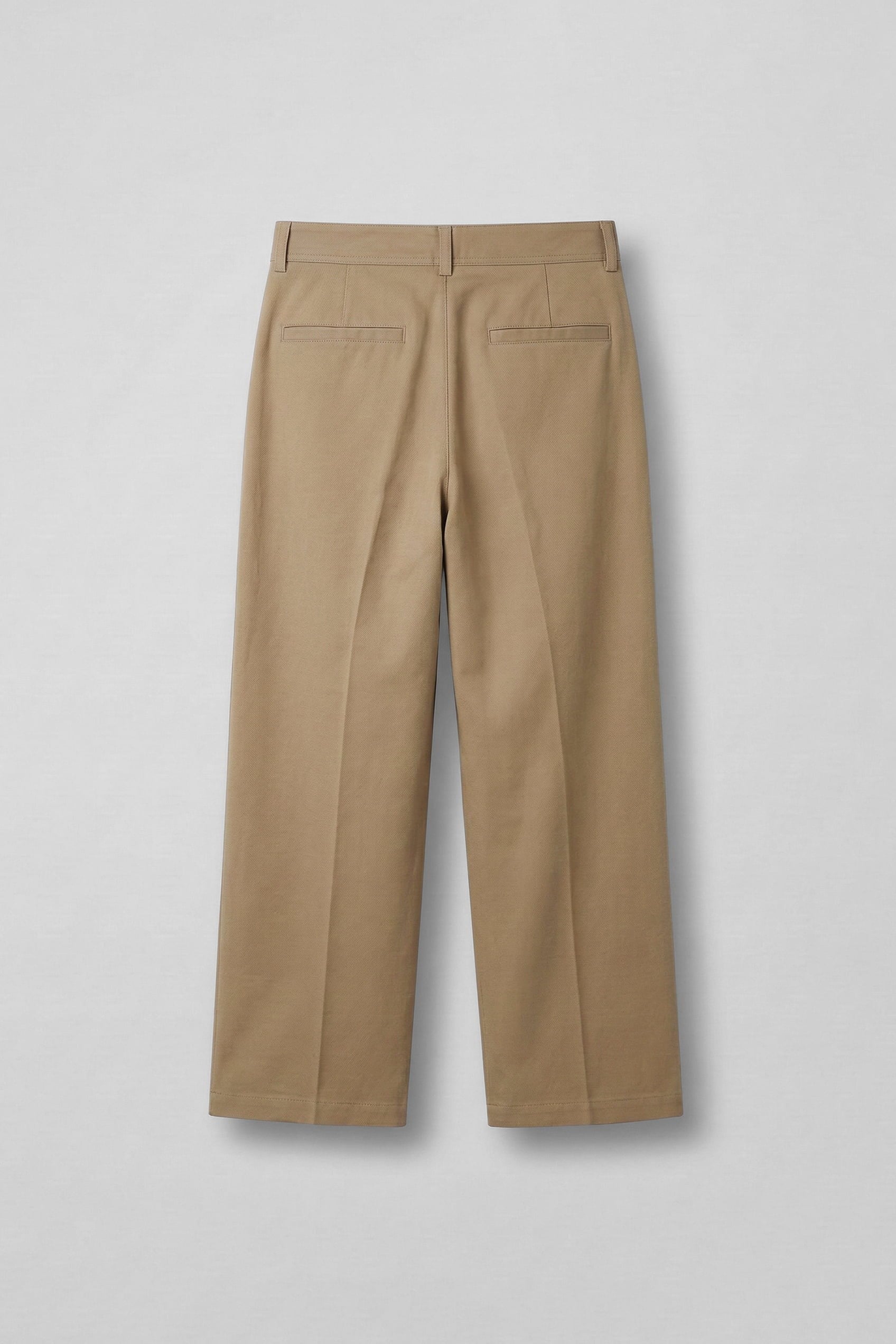 Erkek Baggy Fit Asimetrik Pileli Tencel Pantolon Bej