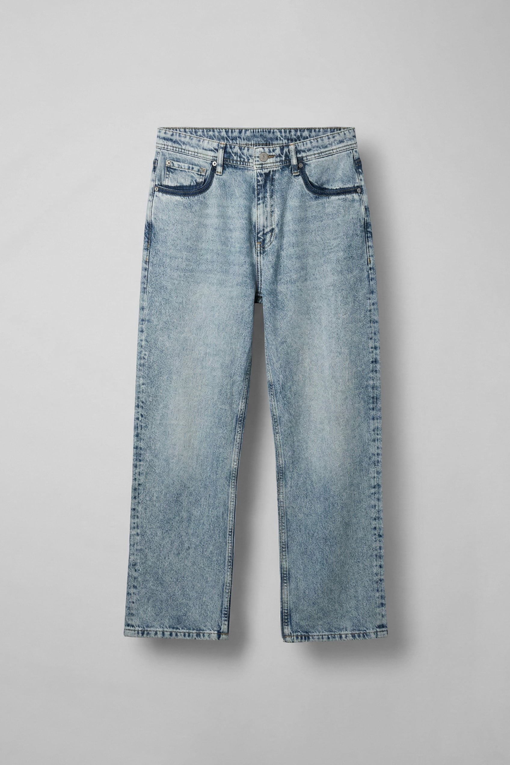 Erkek Baggy Fit Jean Açık Mavi