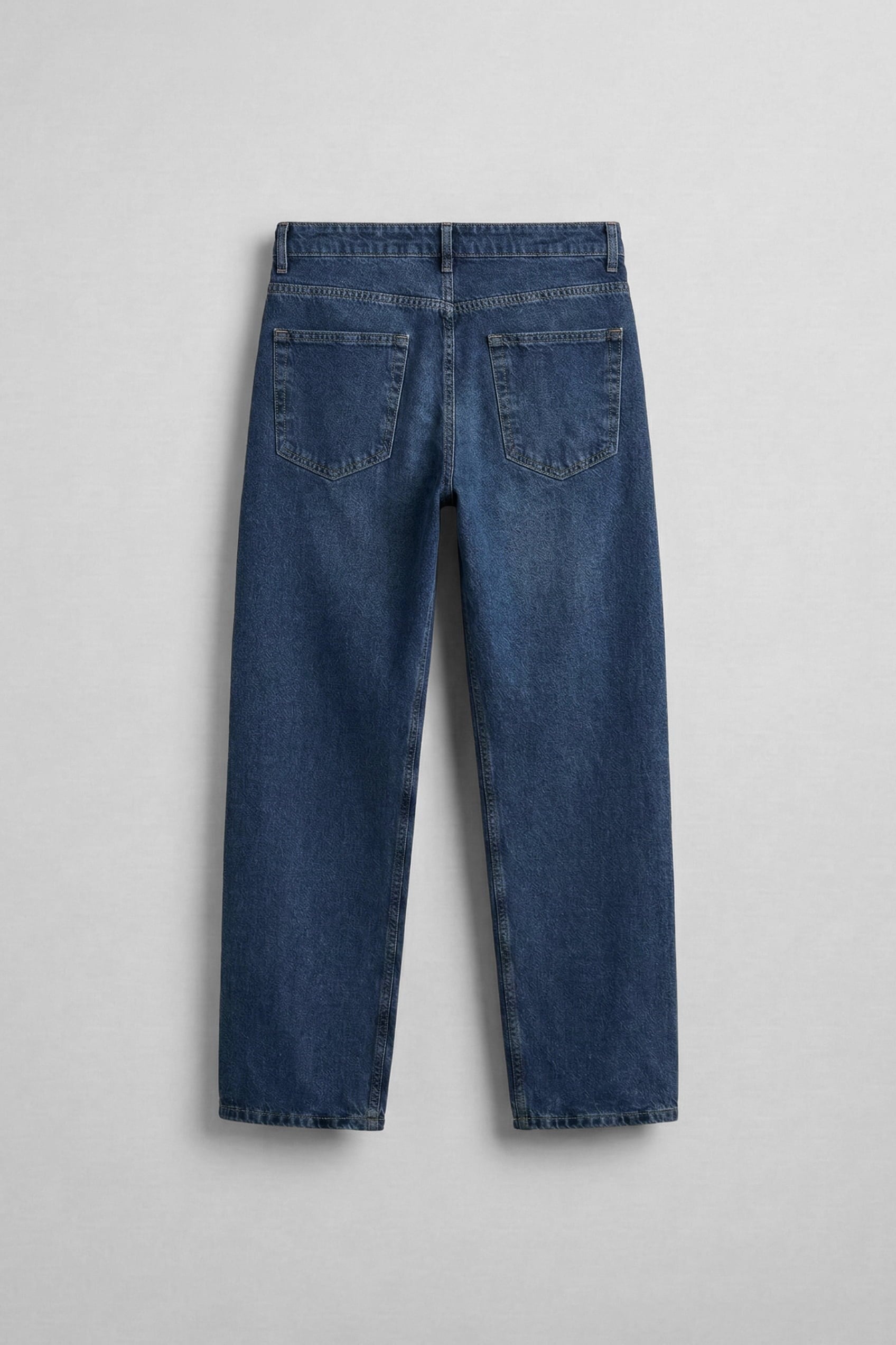 Erkek Baggy Fit Jean Koyu Mavi