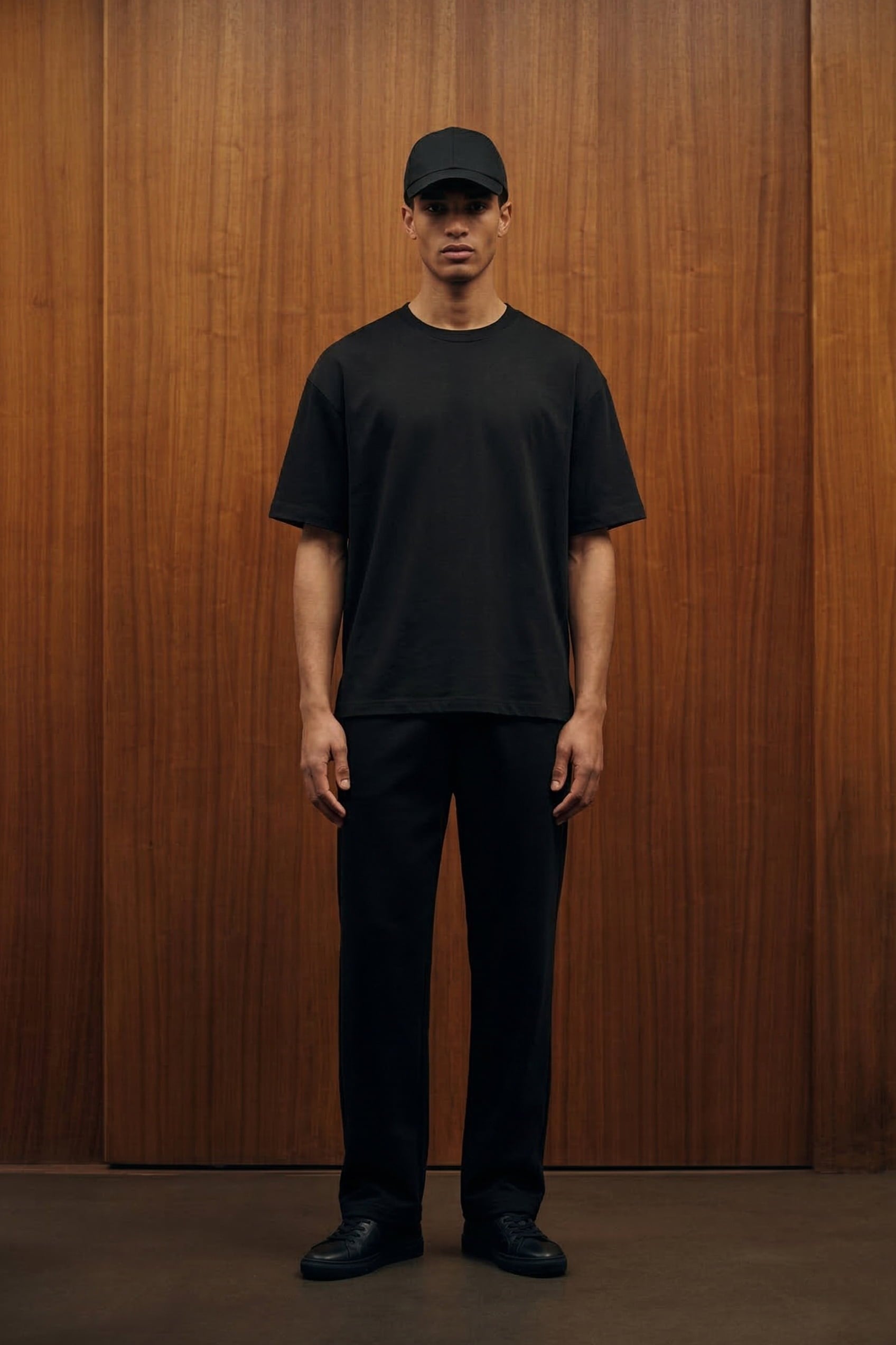 Erkek Baggy Fit Rahat Kesim Esnek Kumaş Eşofman Altı Siyah