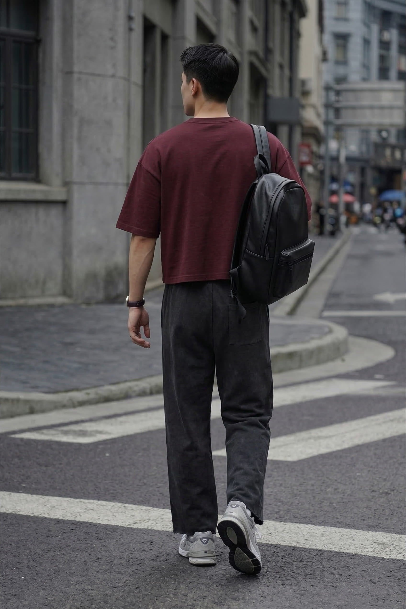 Erkek Baggy Fit Vintage Yıkamalı 08 Baskılı Eşofman Altı Siyah