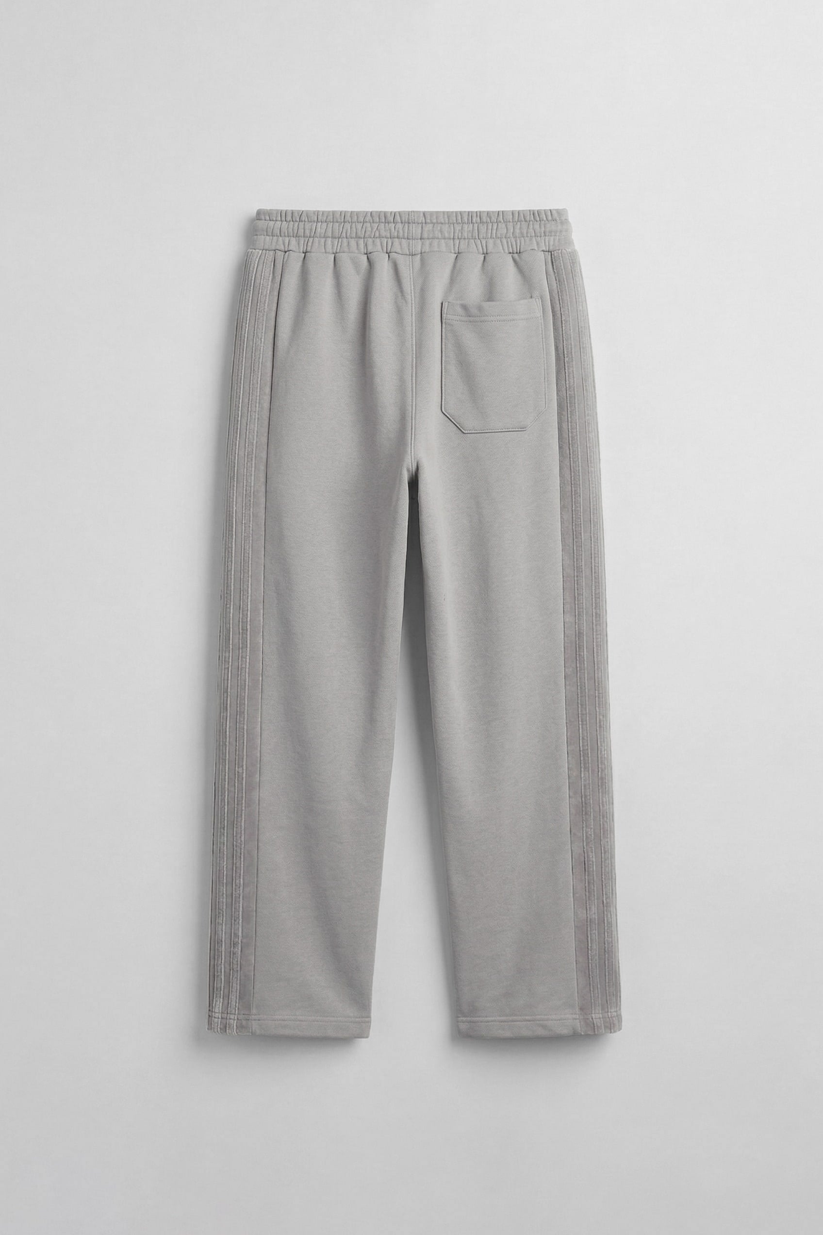 Erkek Baggy Fit Yan Şerit Fitilli Eşofman Altı Gri