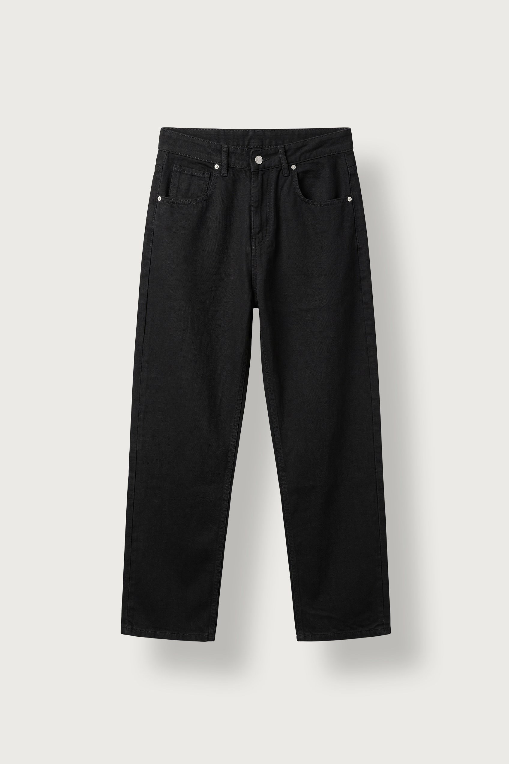 Erkek Baggy Fit Yıkamalı Jean Pantolon Siyah