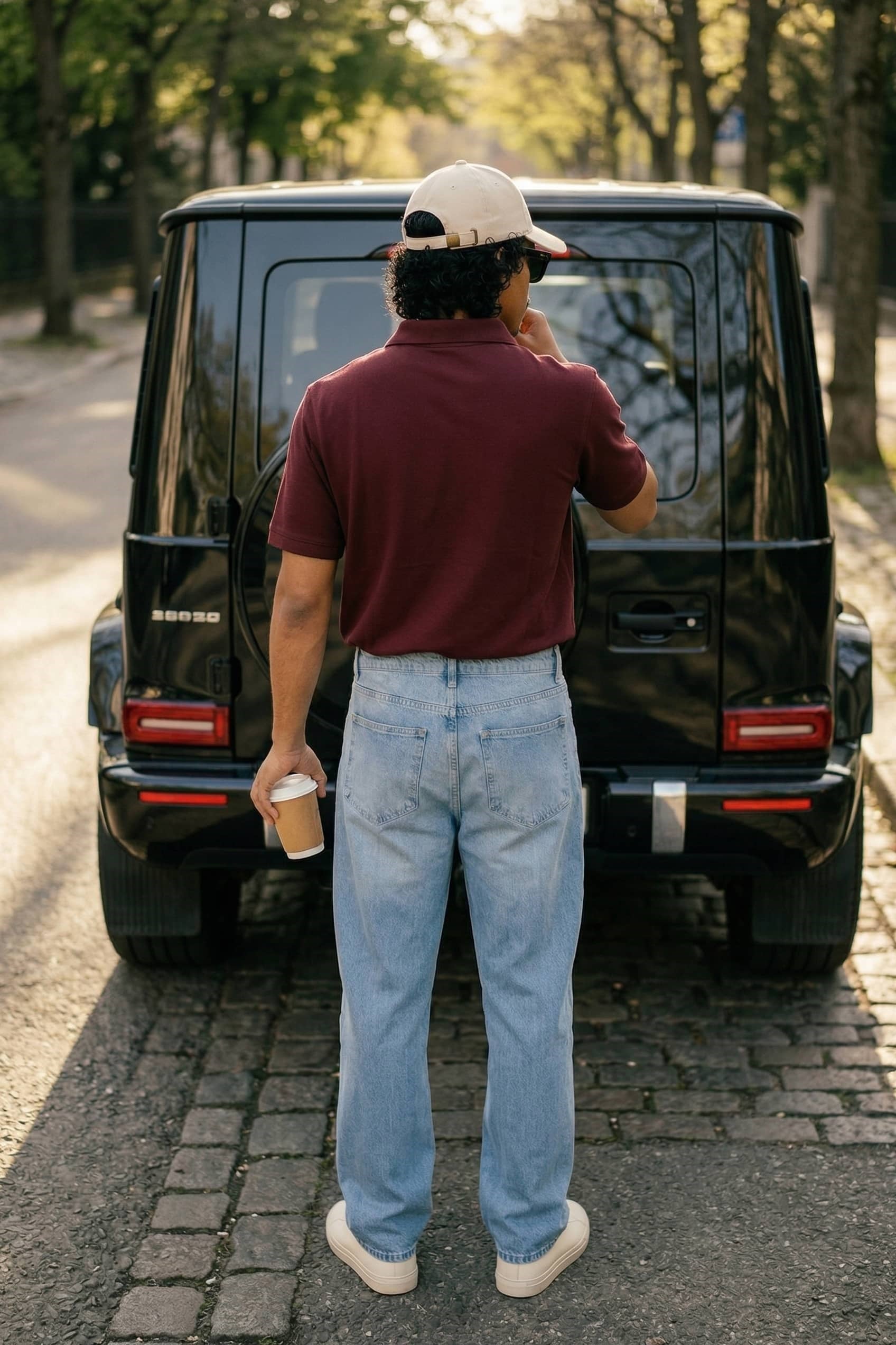 Erkek Baggy Fit Yıkamalı Jean Pantolon Açık Mavi