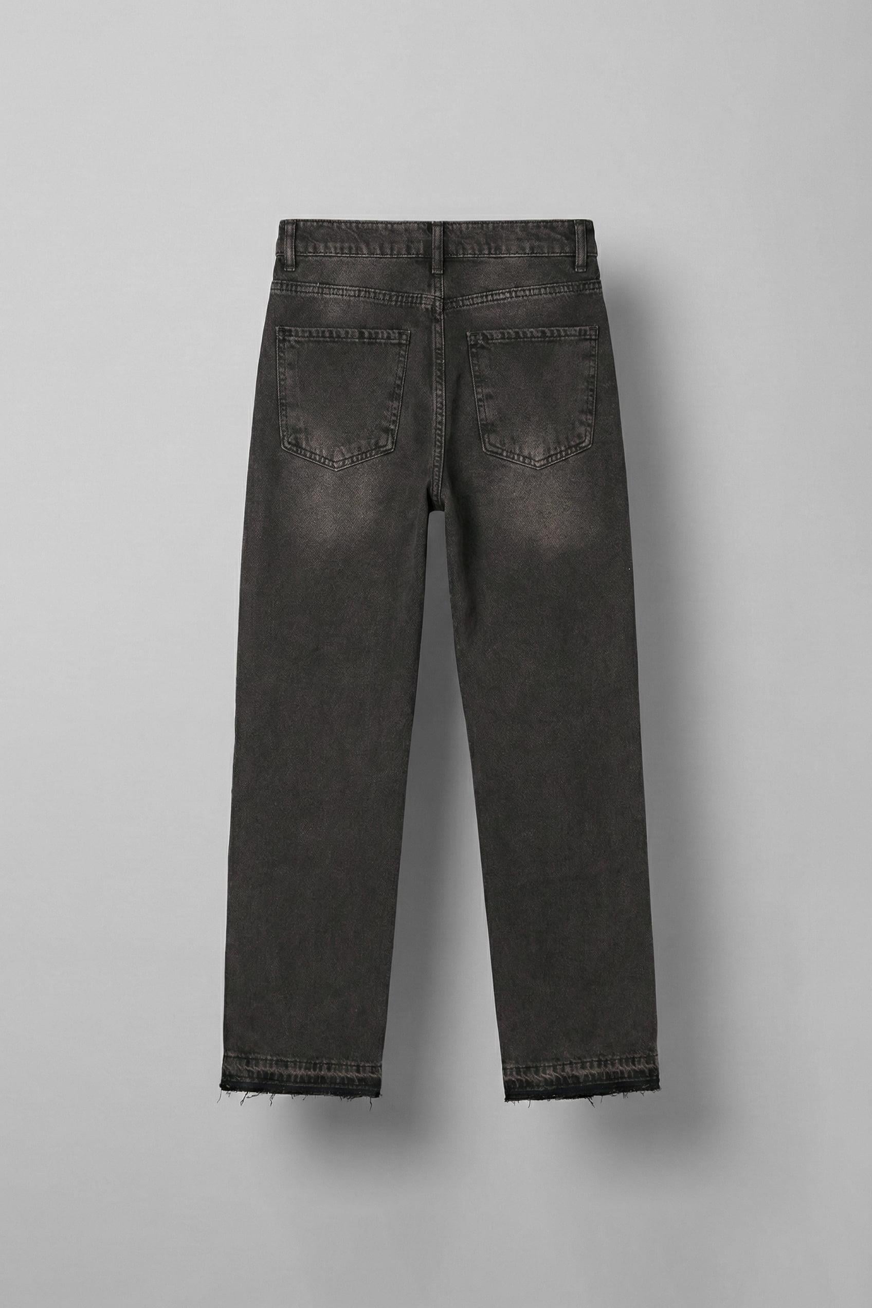 Erkek Baggy Fit Yıkamalı Jean Pantolon Kahverengi
