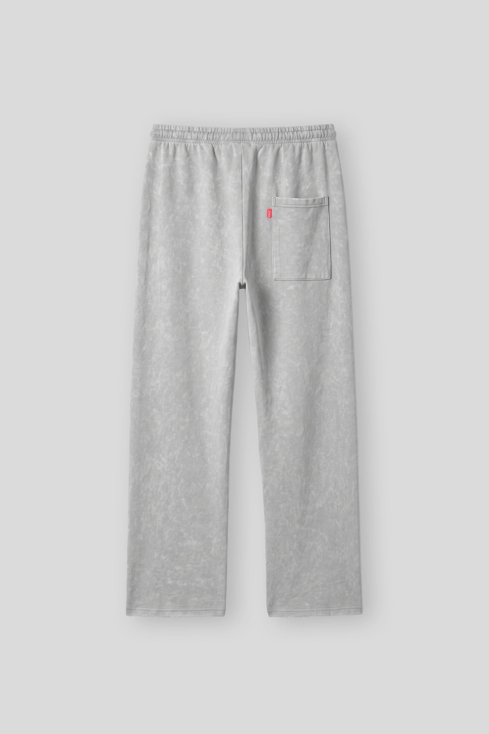 Erkek Baggy Fit Yıkamalı Nakışlı Eşofman Altı Gri