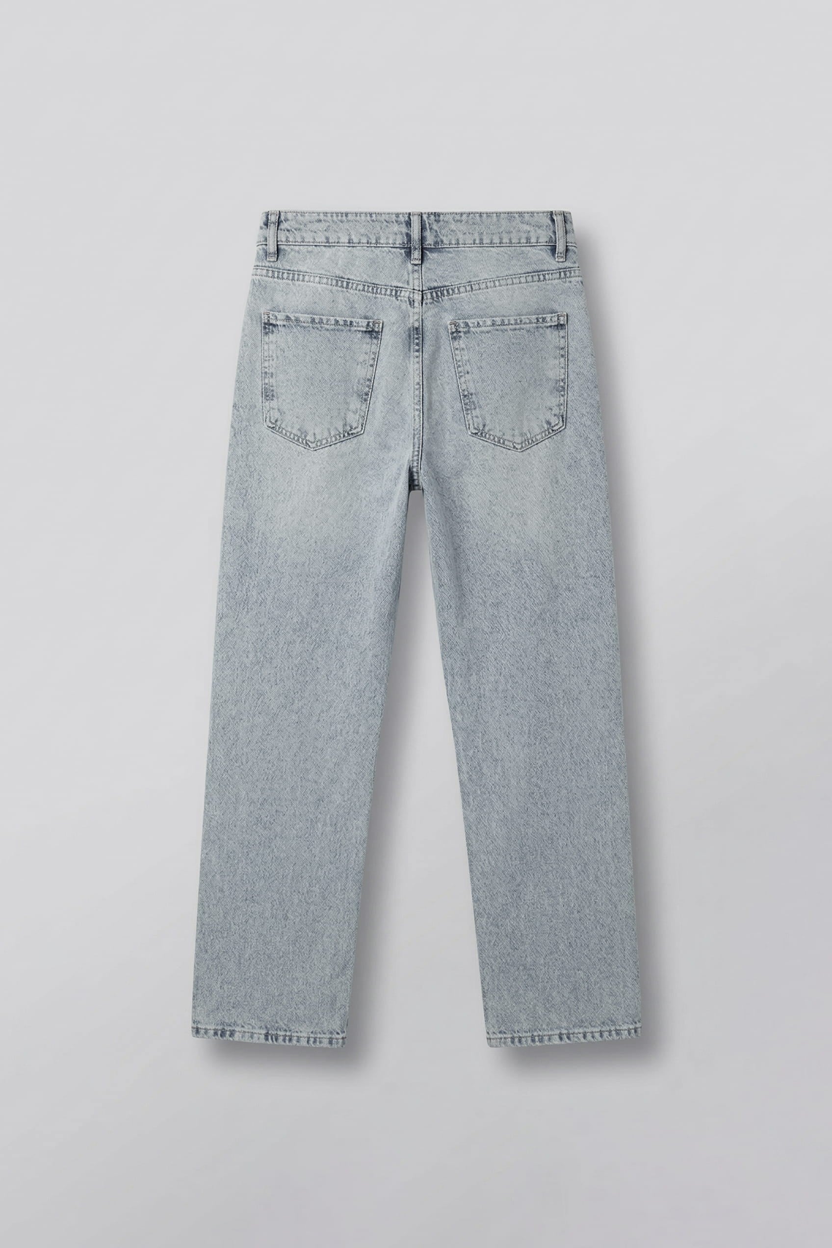 Erkek Baggy Fit Yıkamalı Rahat Kesim Jean Pantolon Buz Mavi