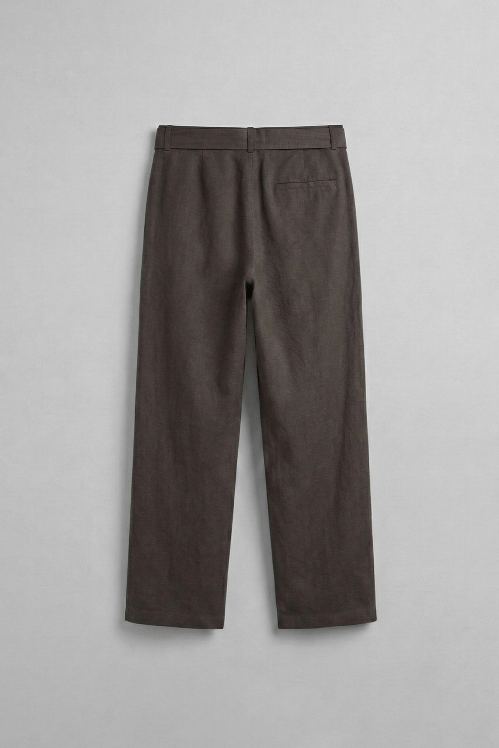 Erkek Baggy Kuşaklı Beli Lastikli Pamuklu Pantolon Kahverengi