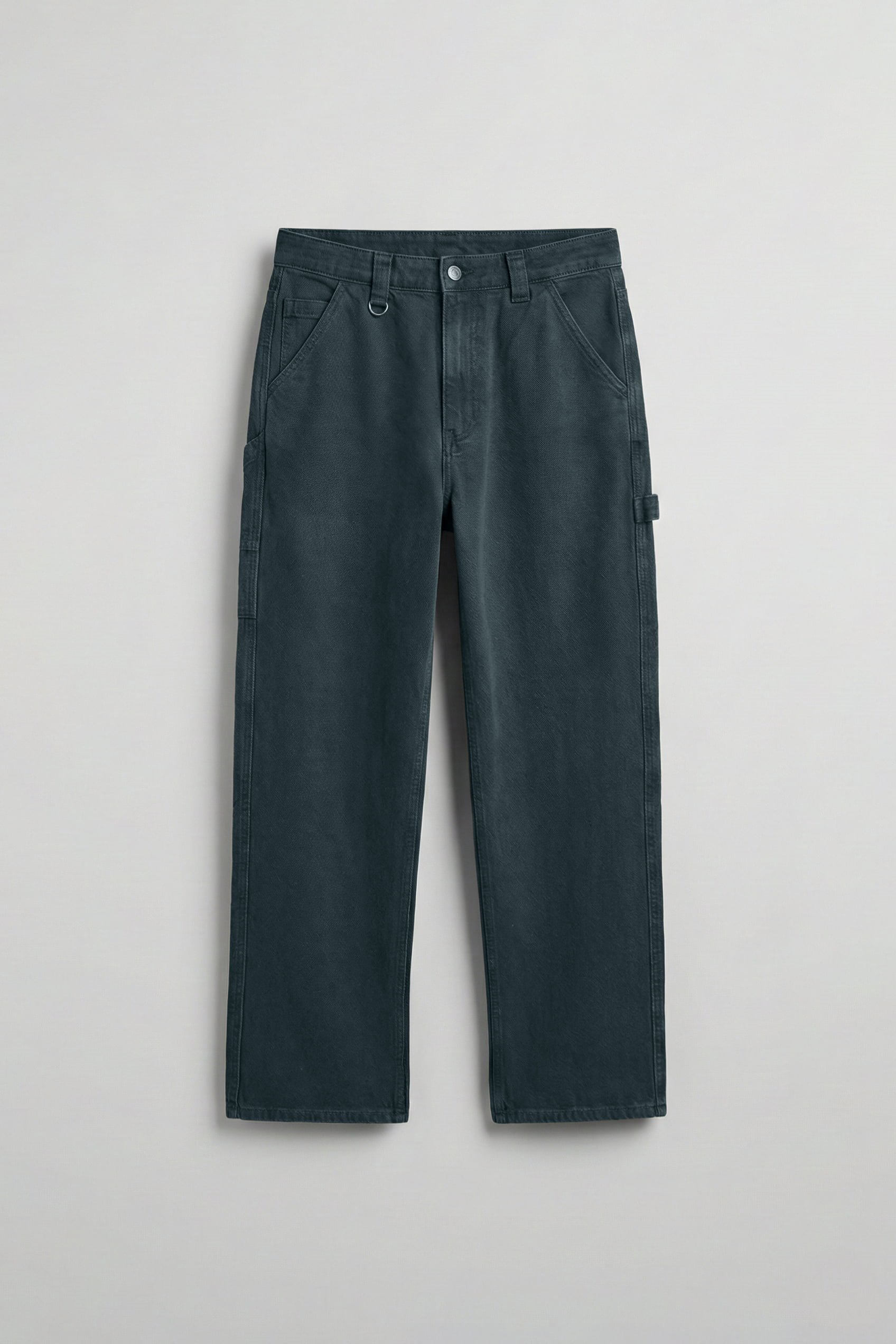 Erkek Baggy Marangoz Cepli Jean Pantolon Mavi