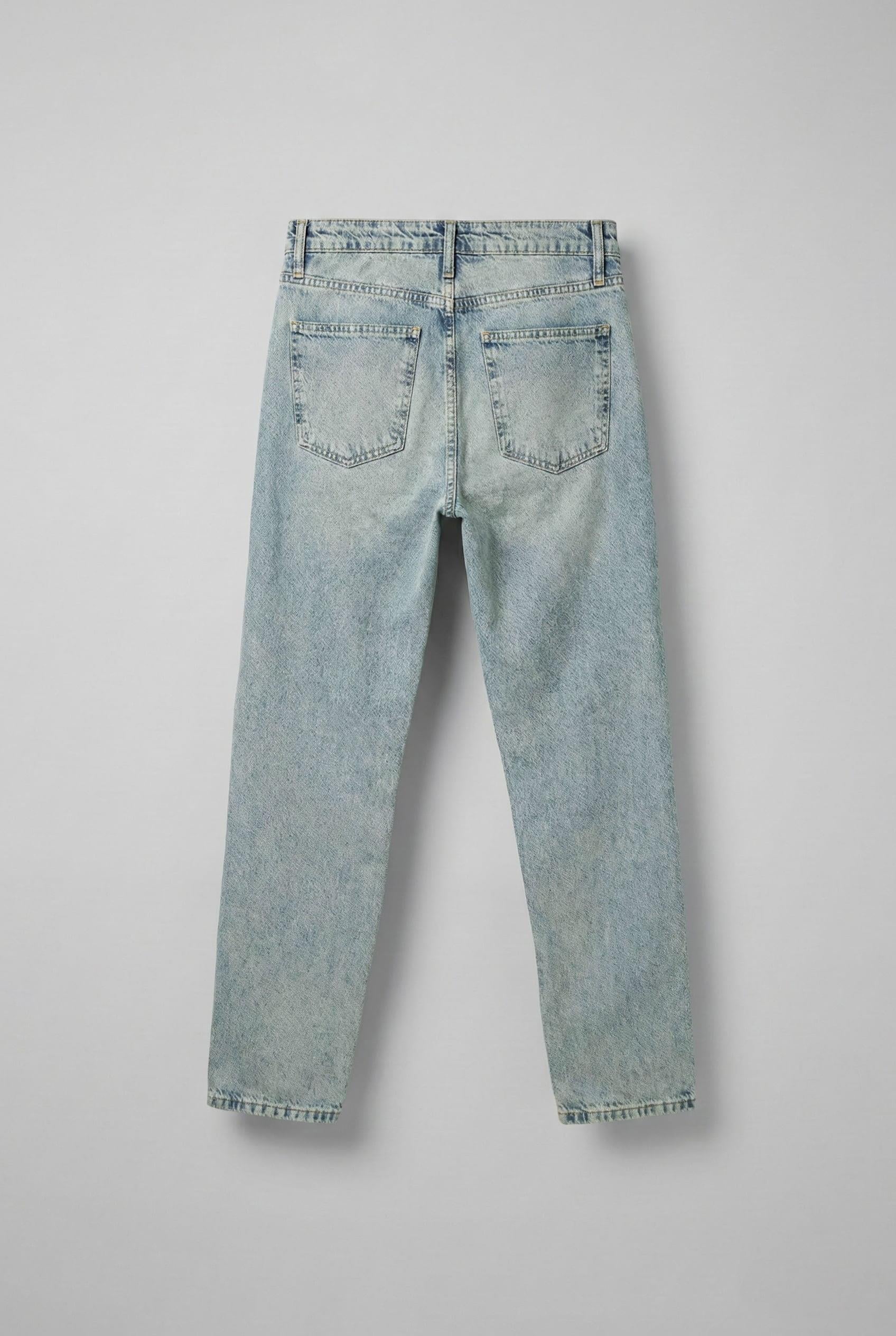 Erkek Basic Boyfriend Jean Soluk Mavi