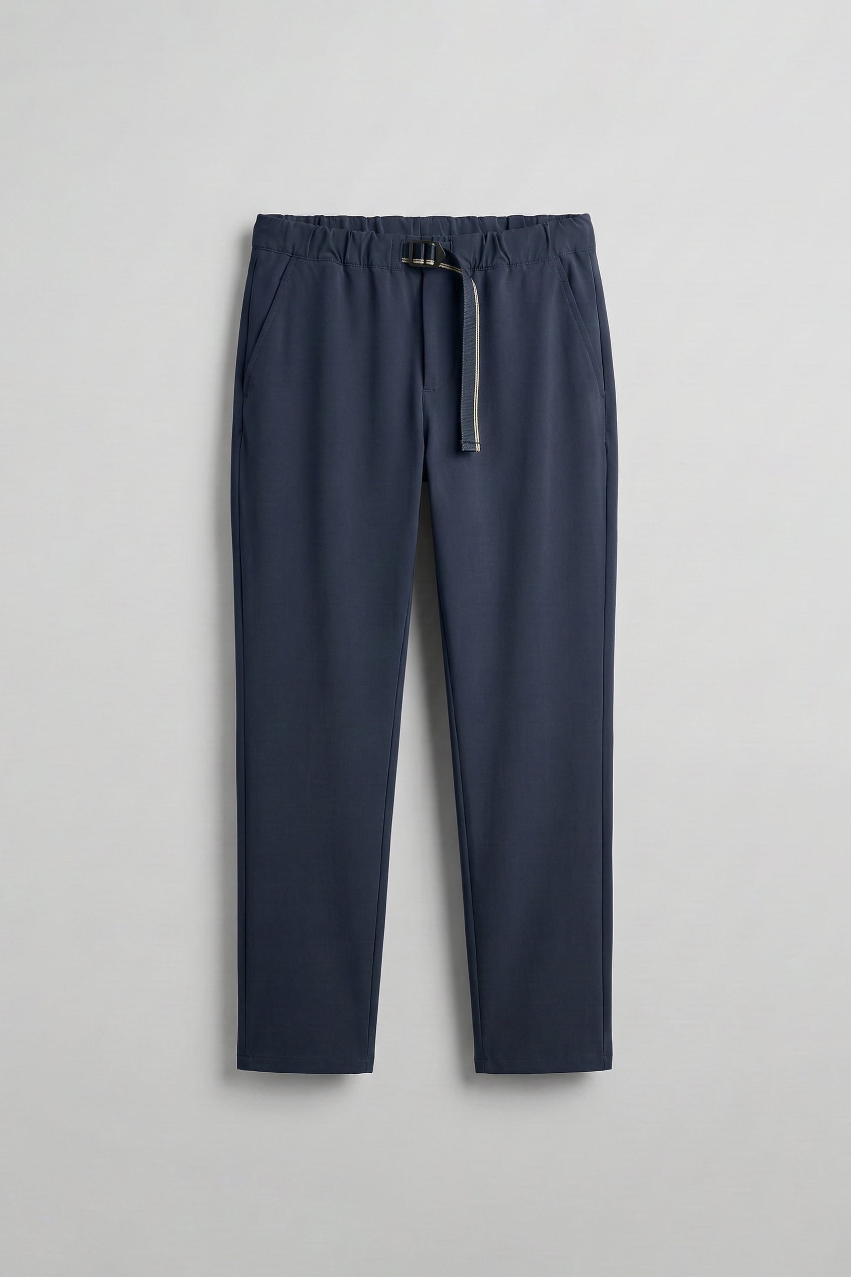 Erkek Beli Lastikli Tecno Kumaş Slim Fit Pantolon Lacivert