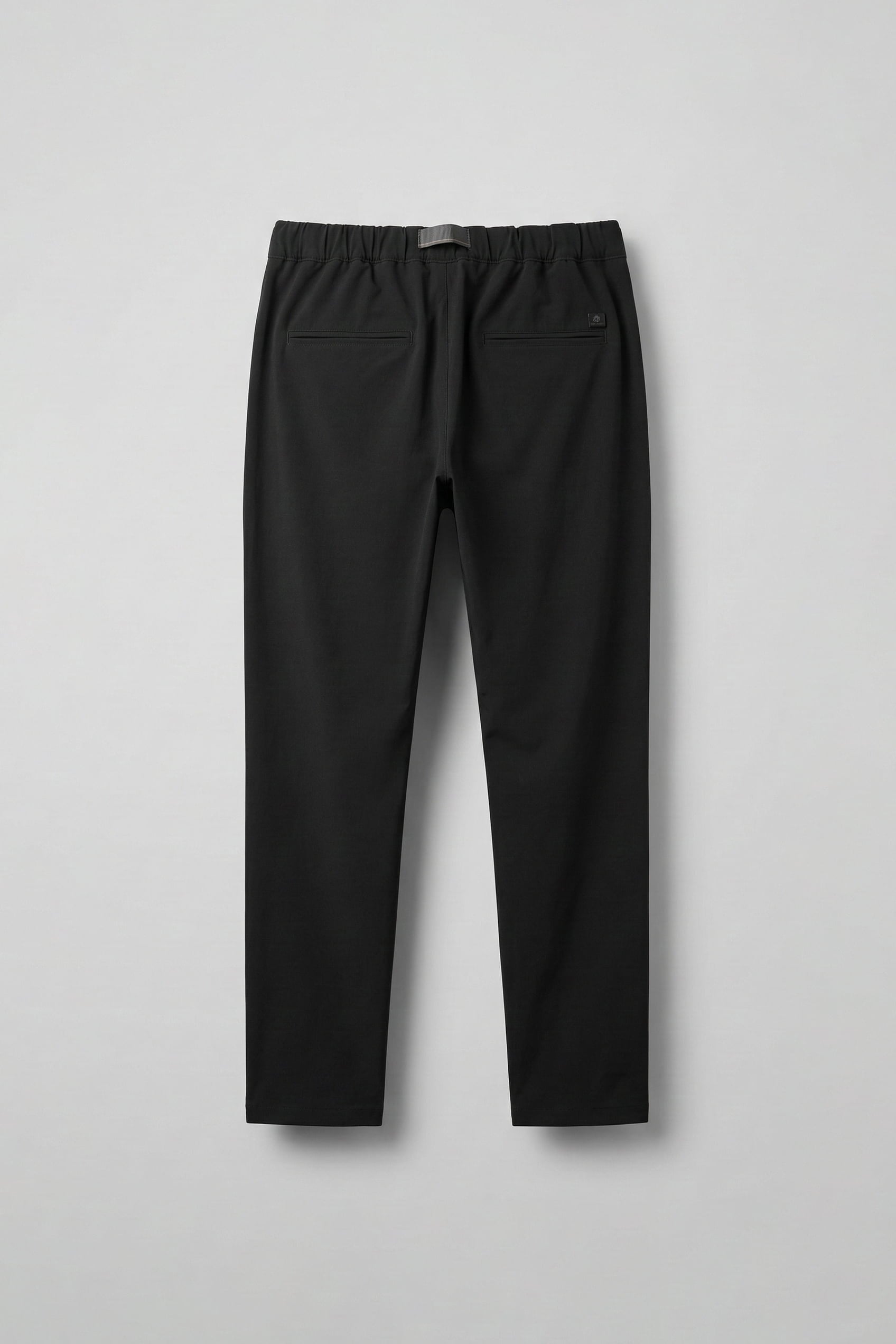 Erkek Beli Lastikli Tecno Kumaş Slim Fit Pantolon Siyah