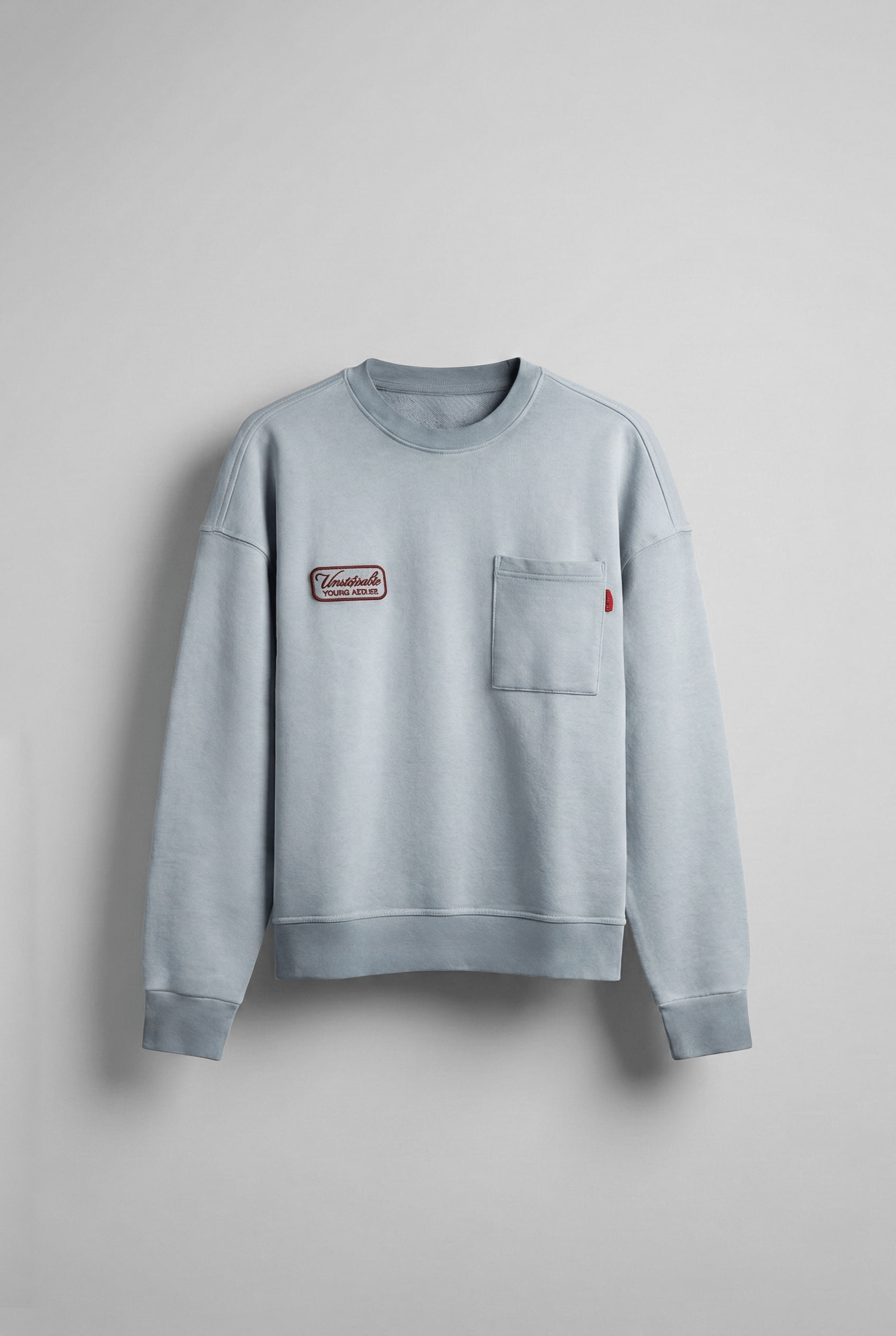 Erkek Bisiklet Yaka Cep Detaylı Sweatshirt Gri