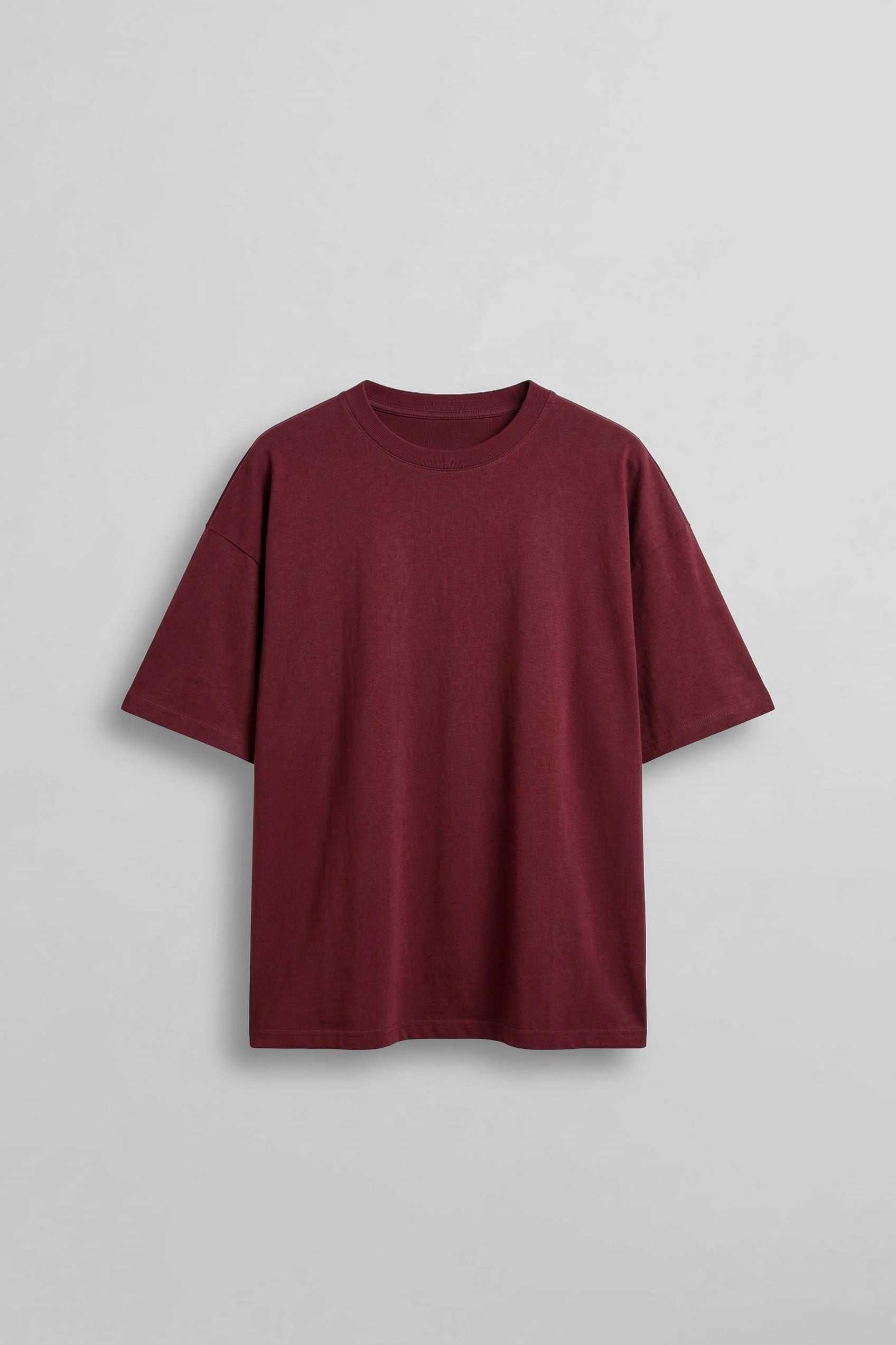 Erkek Boxy Fit Basic %100 Pamuklu T-Shirt Kırmızı