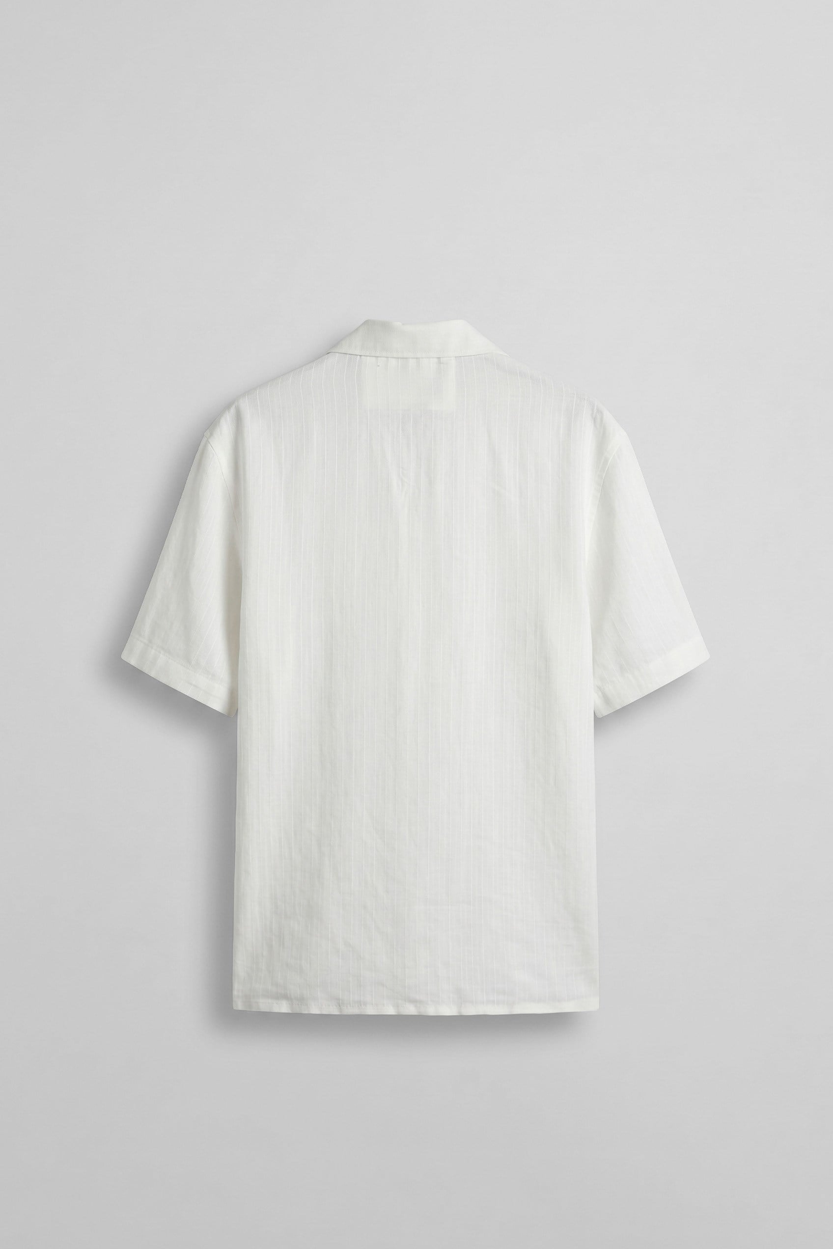 Erkek Boxy Fit Tencel Kumaş Kimono Gömlek Beyaz