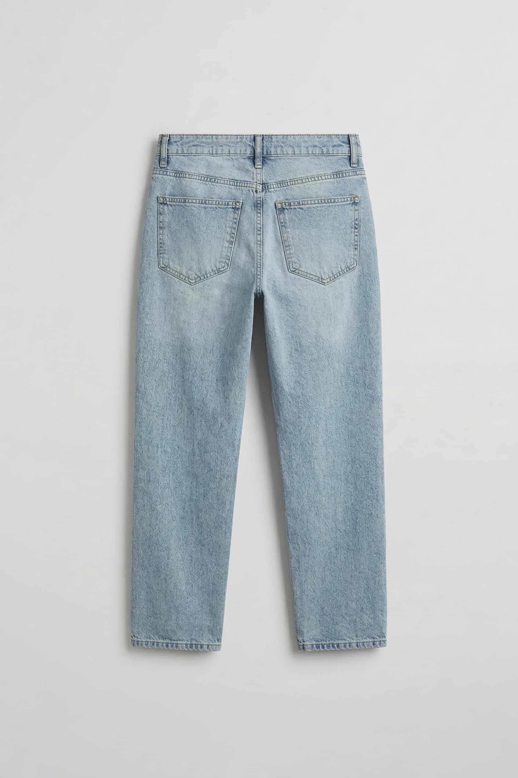 Erkek Boyfriend Basic Pamuklu Jean Pantolon Açık Mavi