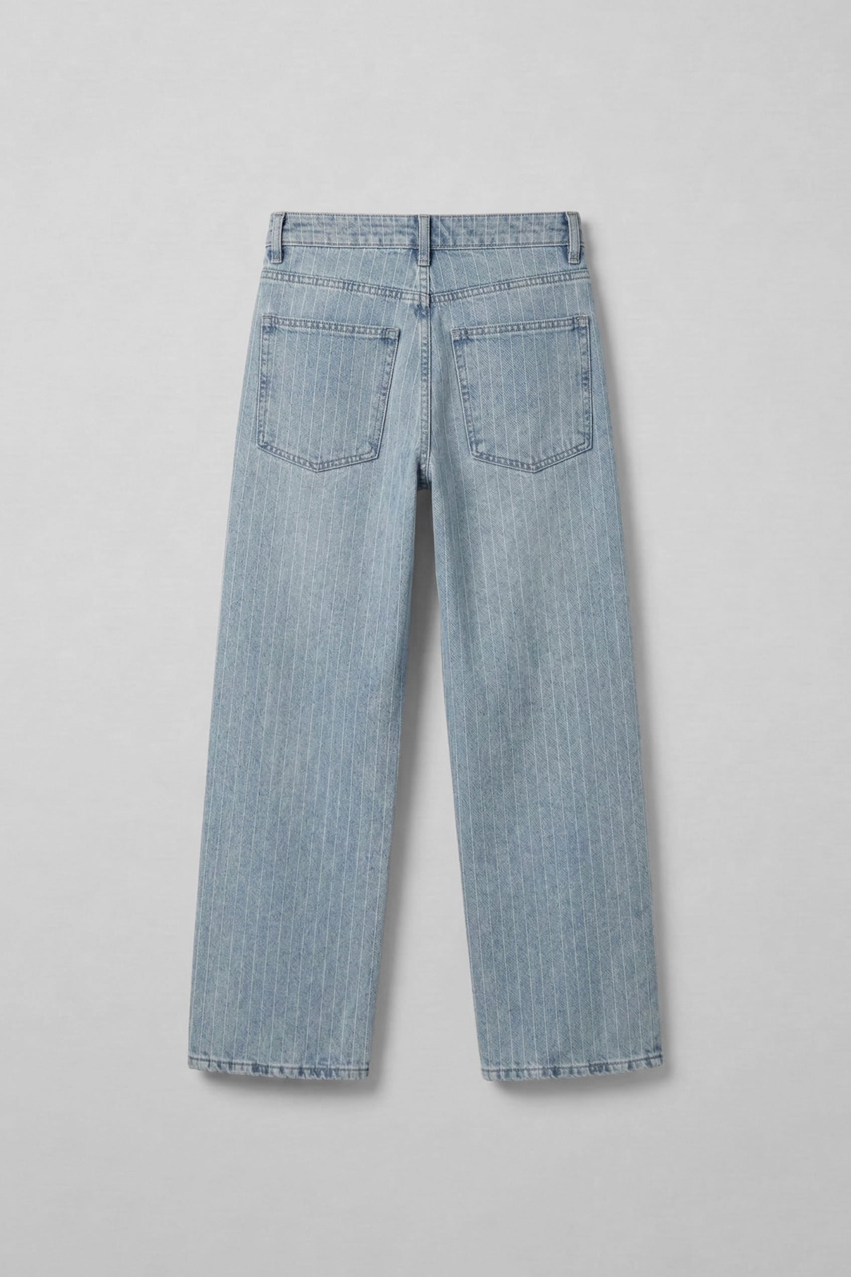 Erkek Desenli Kemer Detaylı Baggy Fit Jean Mavi