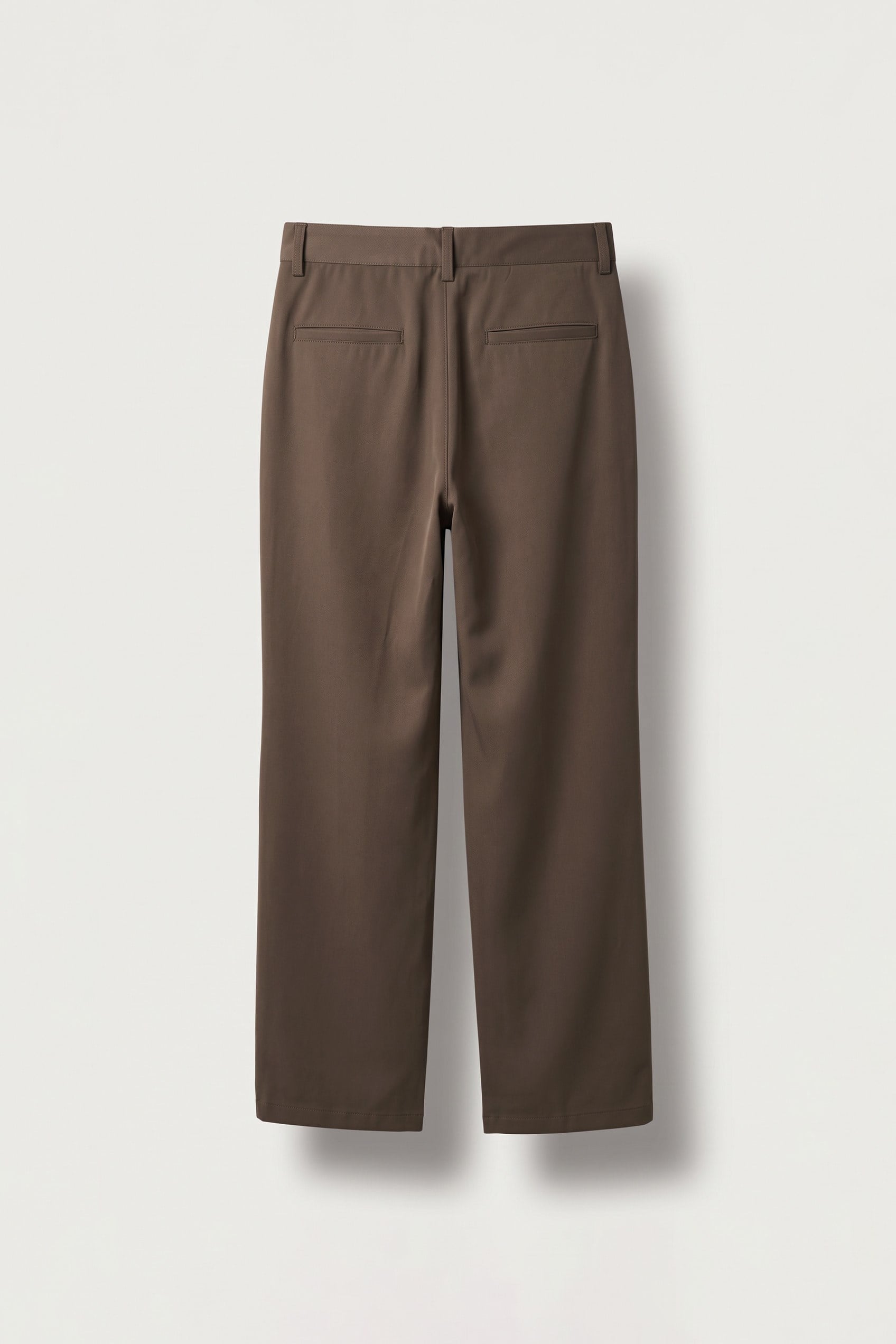 Erkek Flare Fit Dökümlü Kumaş Pantolon Kahverengi
