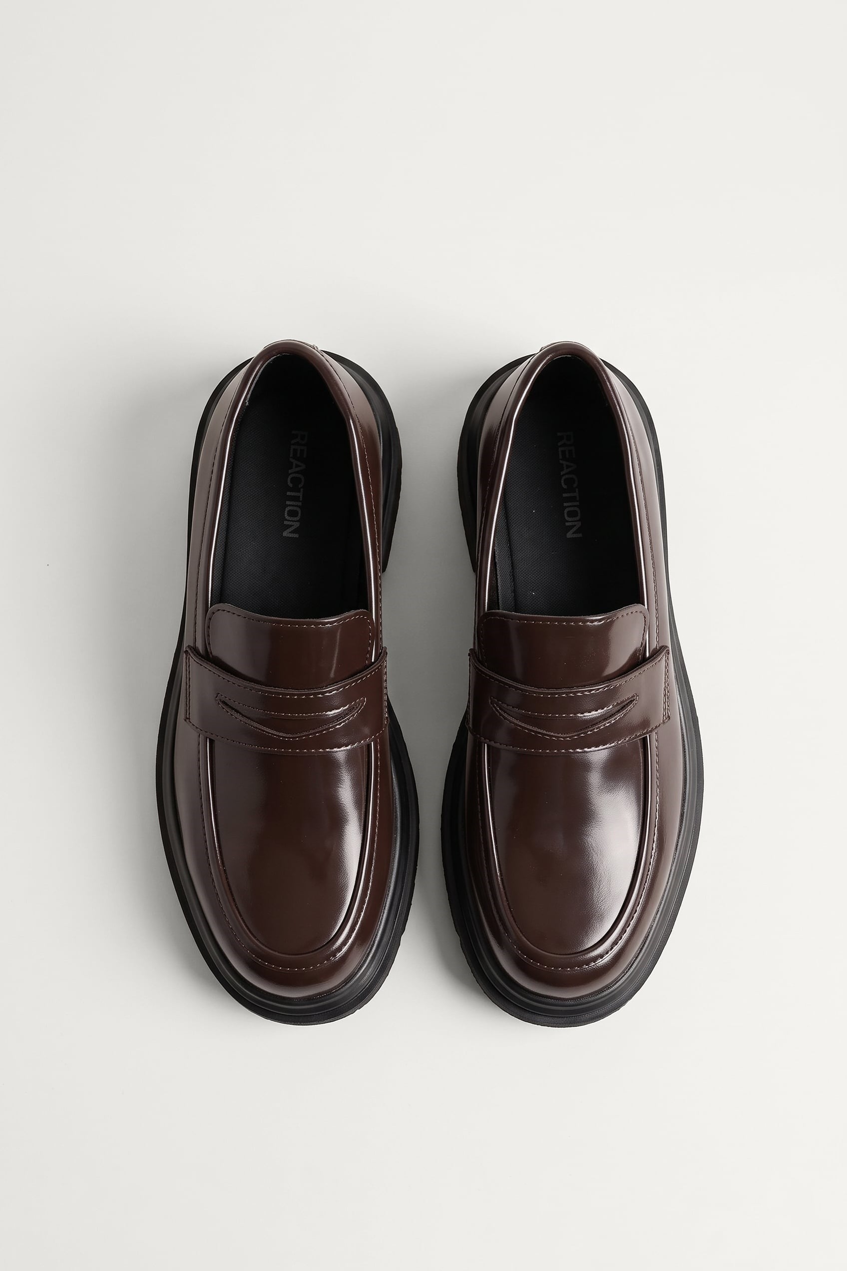 Erkek Kalın Taban Penny Loafer Ayakkabı Kahverengi