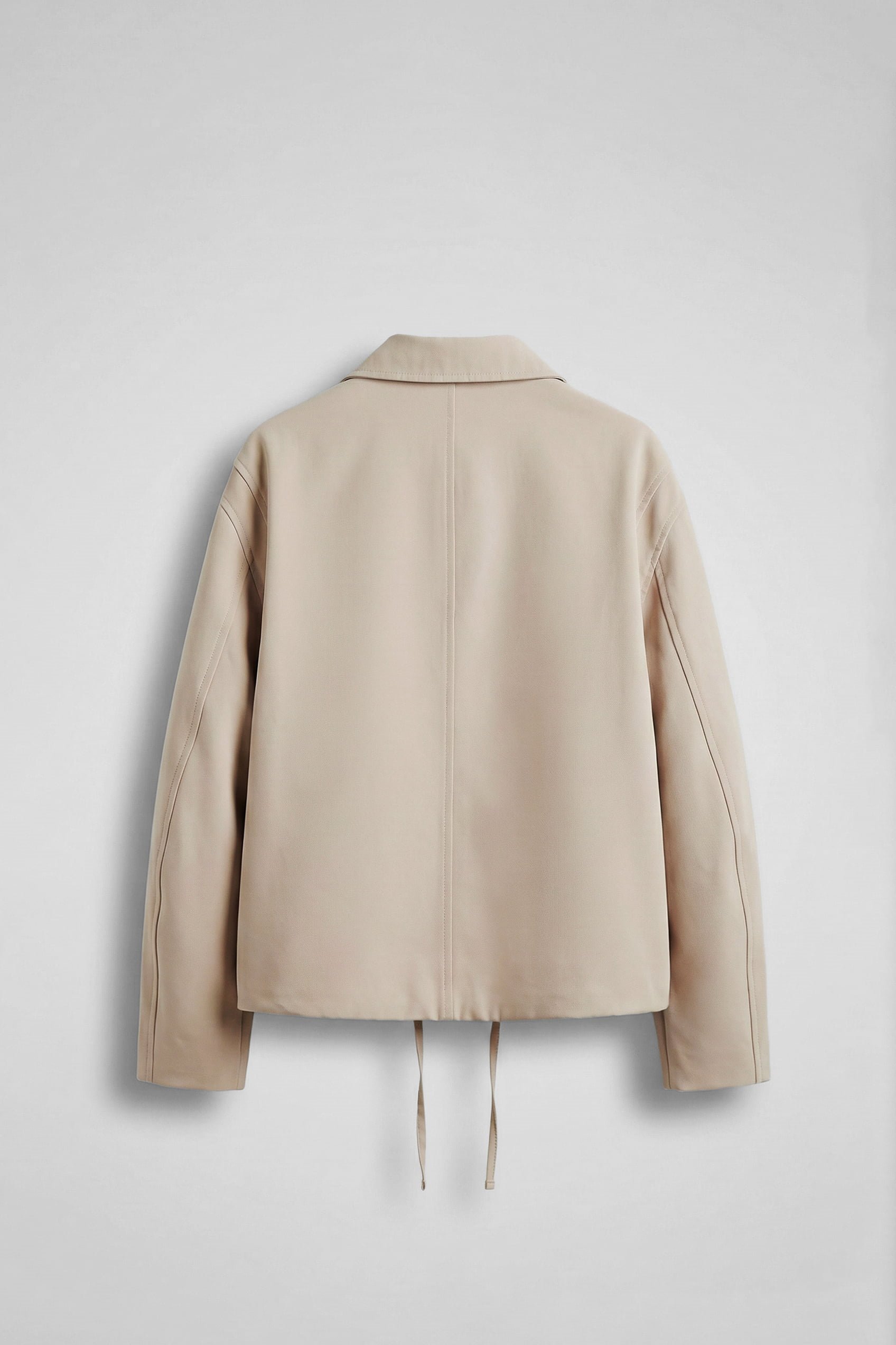 Erkek Kore Oversize Casual Bomber Ceket Bej