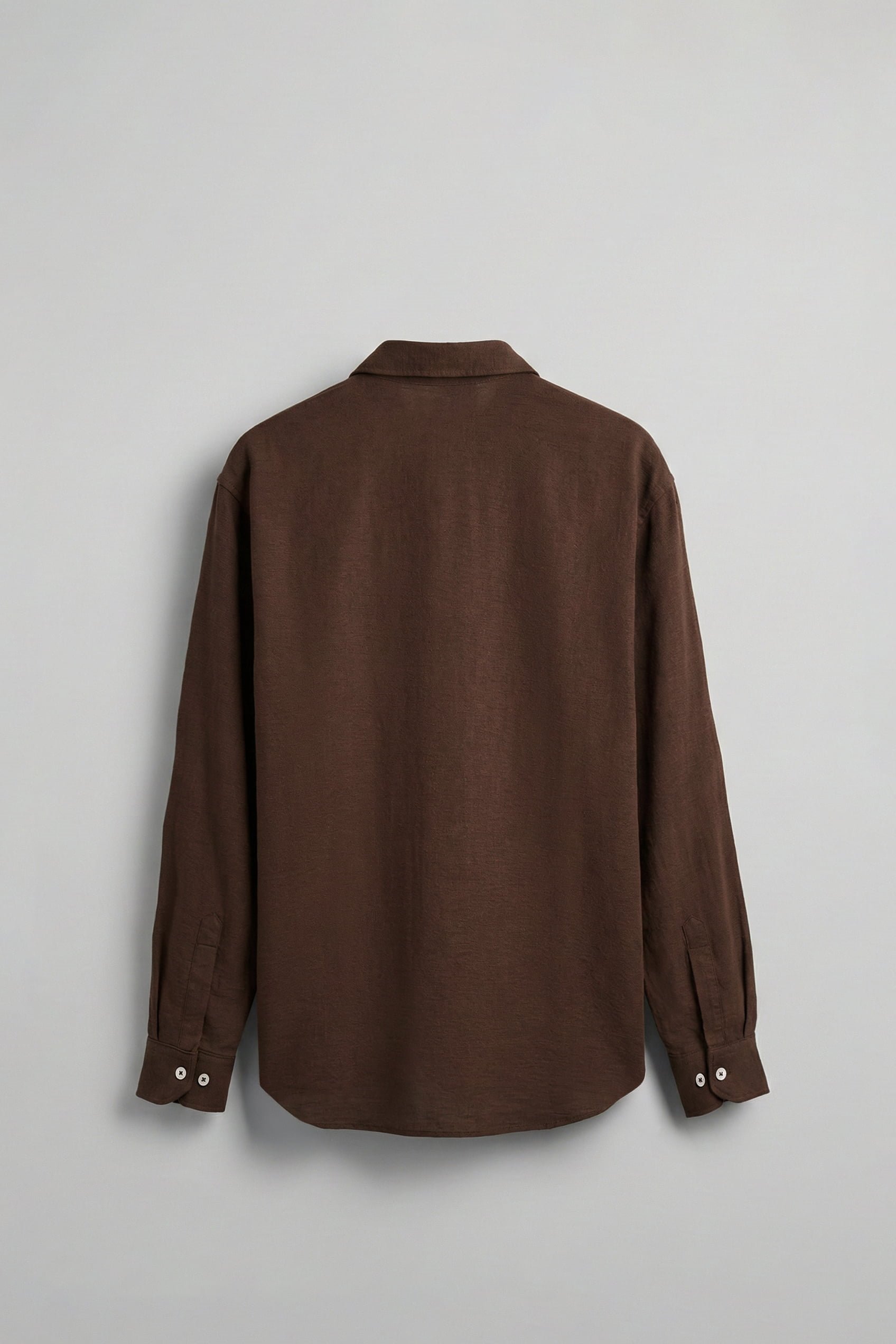 Erkek Oversize Basic Rahat Gömlek Acı Kahve