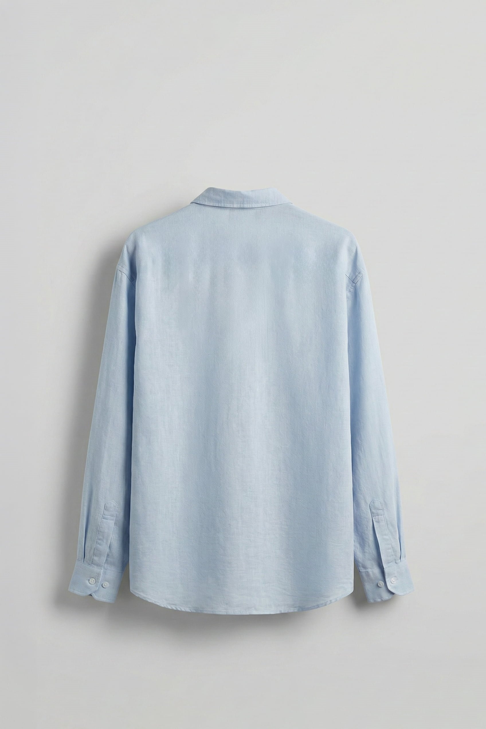 Erkek Oversize Basic Rahat Gömlek Açık Mavi