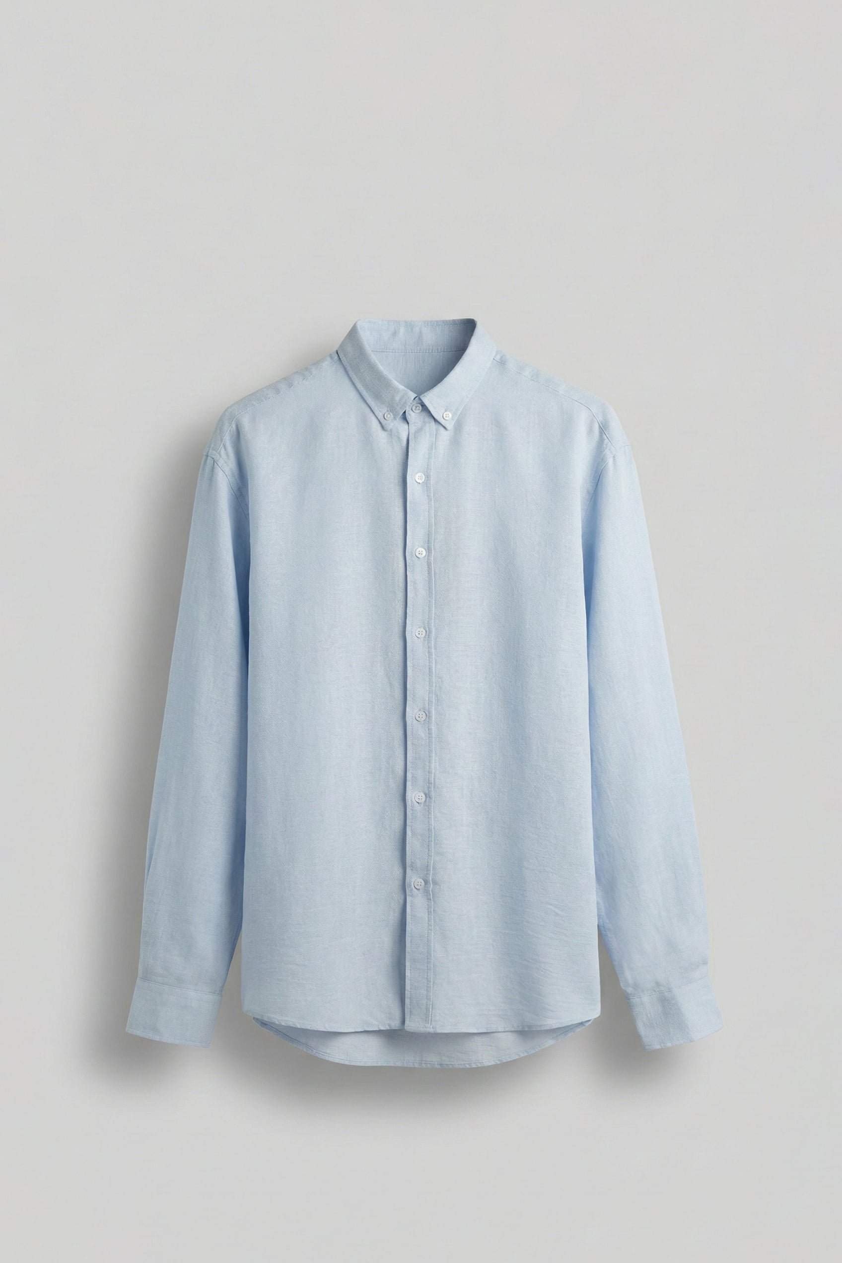 Erkek Oversize Basic Rahat Gömlek Açık Mavi
