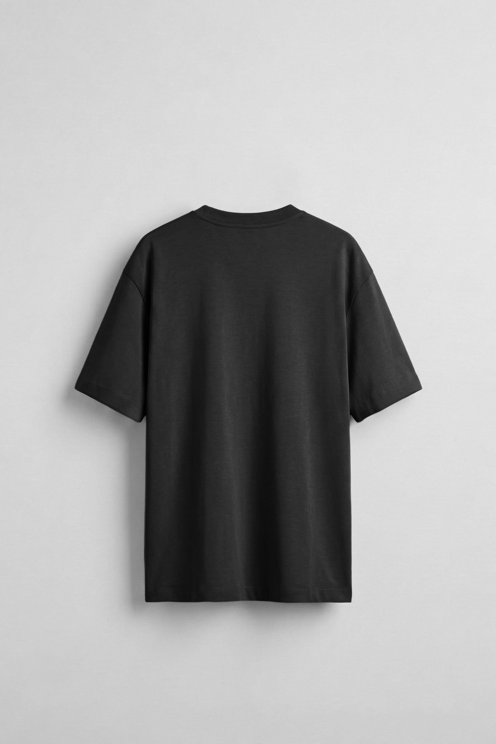 Erkek Oversize Basic Yumuşak Dokulu Rahat T-Shirt Siyah