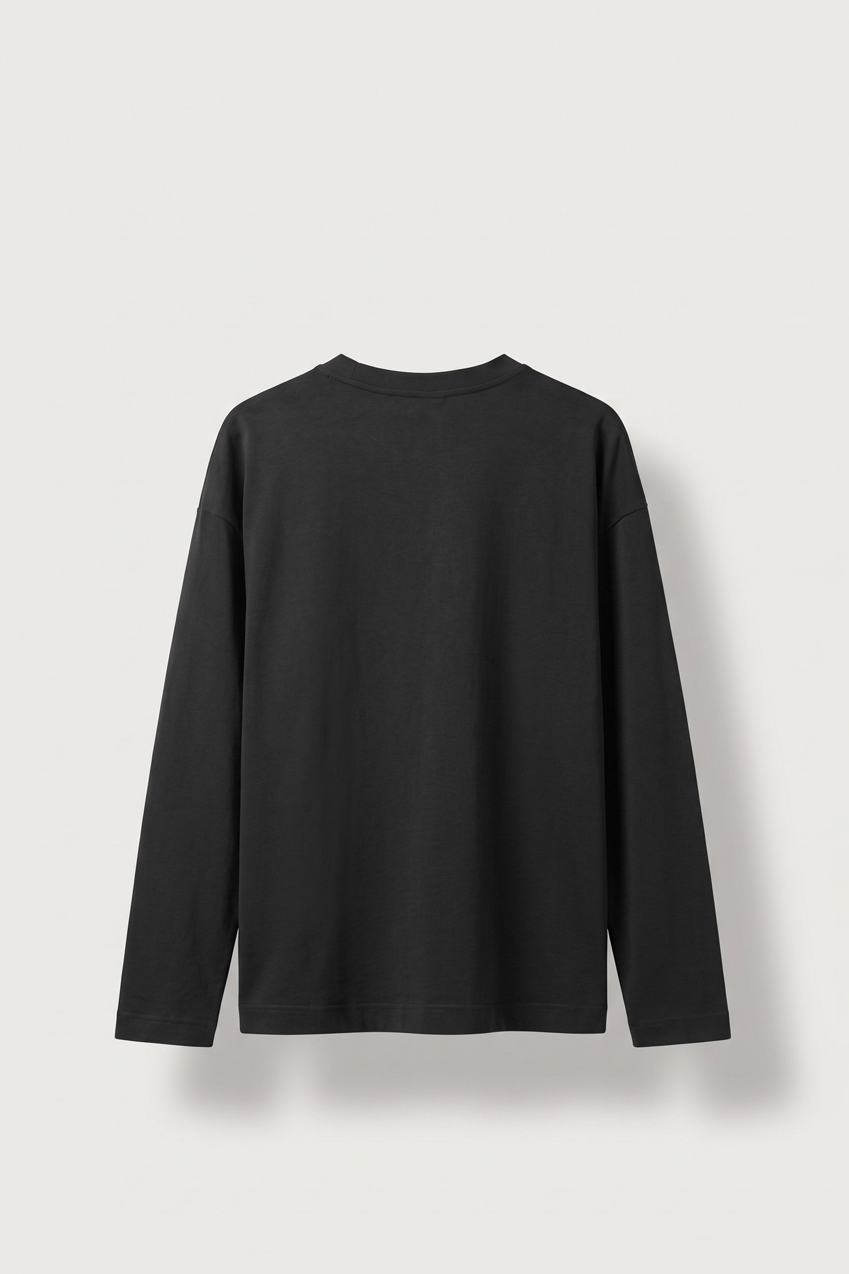 Erkek Oversize Bisiklet Yaka Yumuşak Dokulu Sweatshirt Siyah