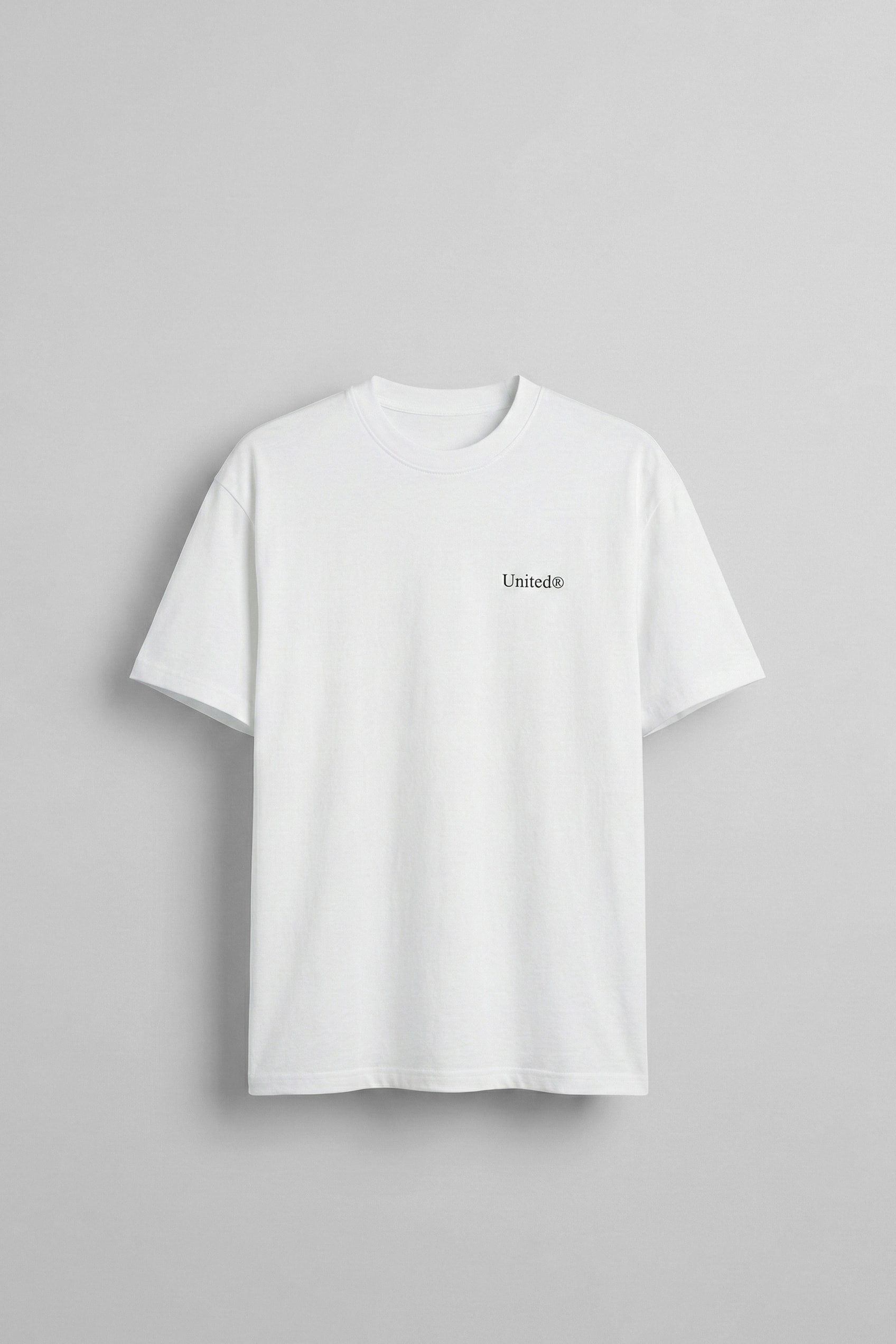 Erkek Oversize Boks Baskılı Pamuklu T-Shirt Beyaz