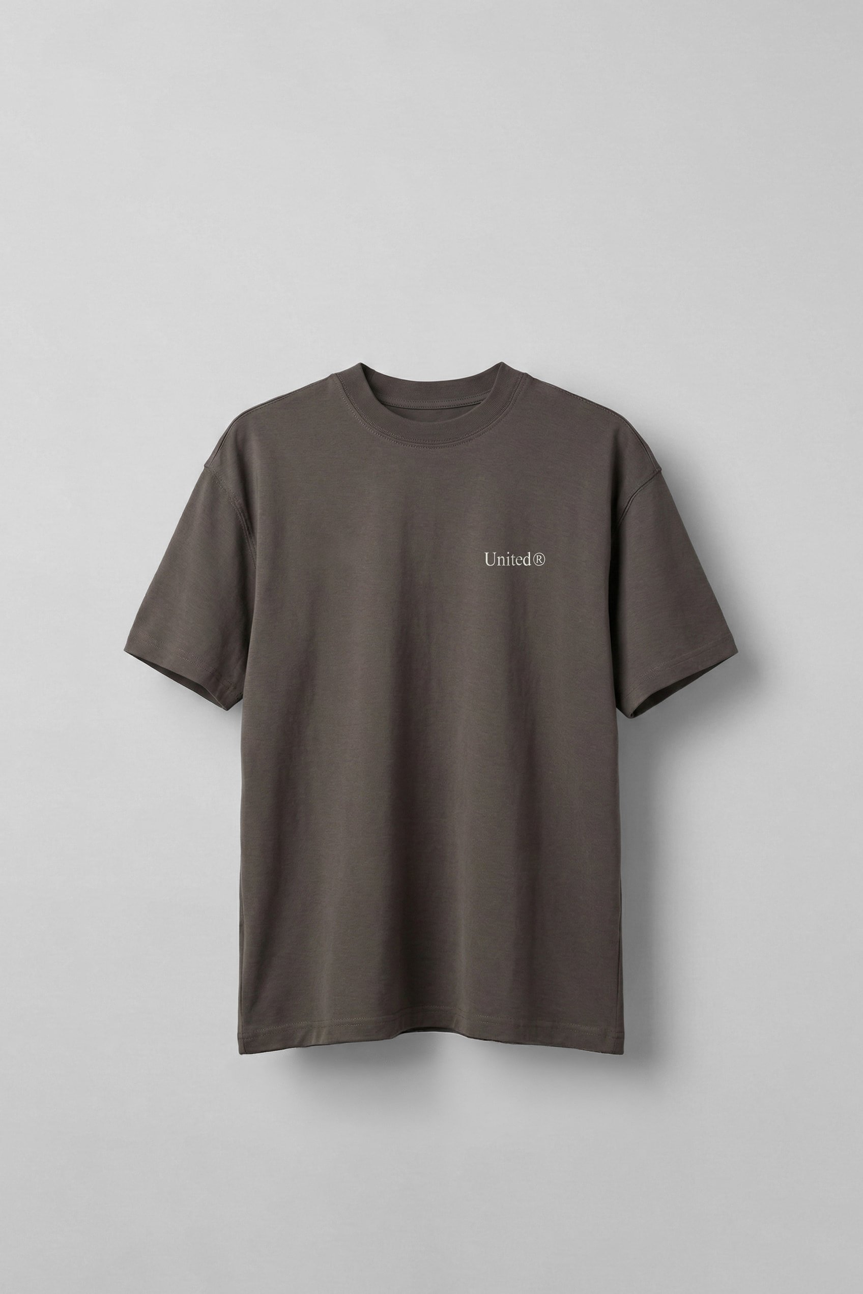 Erkek Oversize Boks Baskılı Pamuklu T-Shirt Antrasit