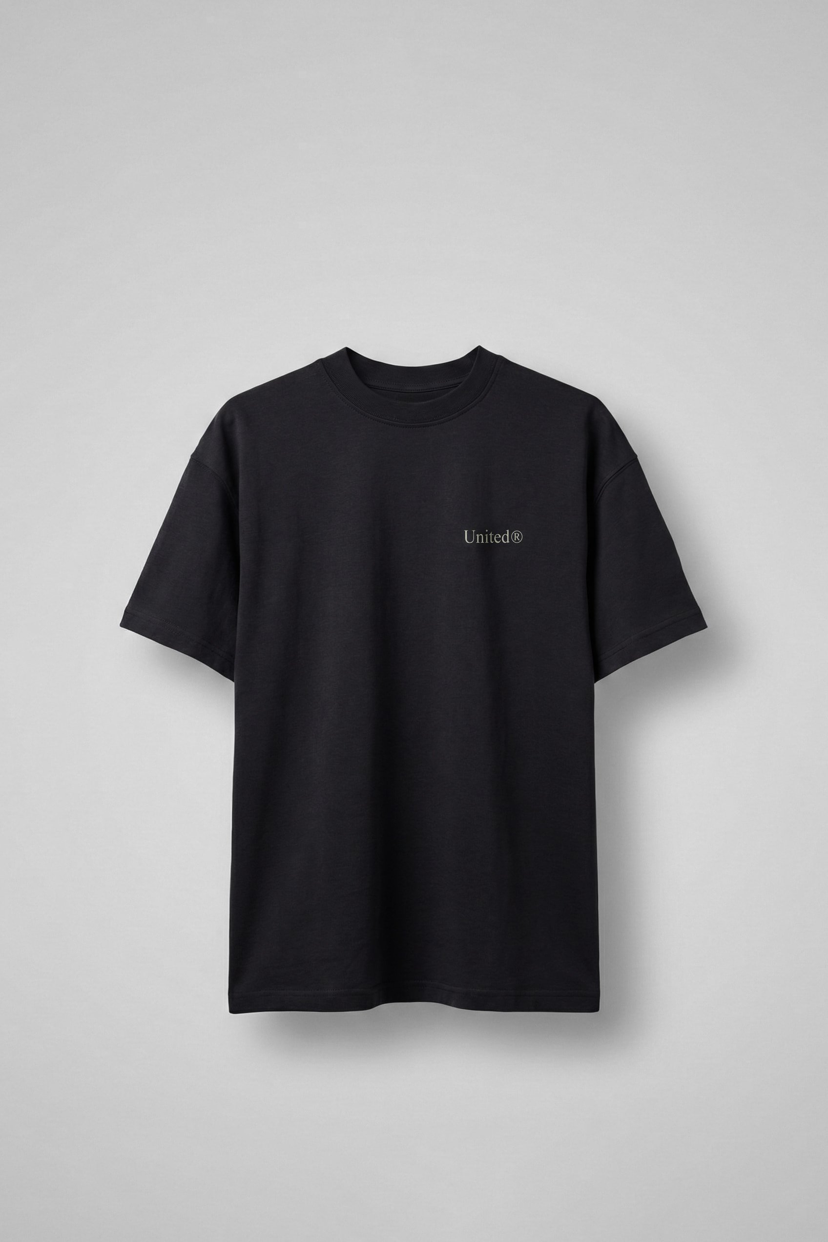 Erkek Oversize Boks Baskılı Pamuklu T-Shirt Siyah