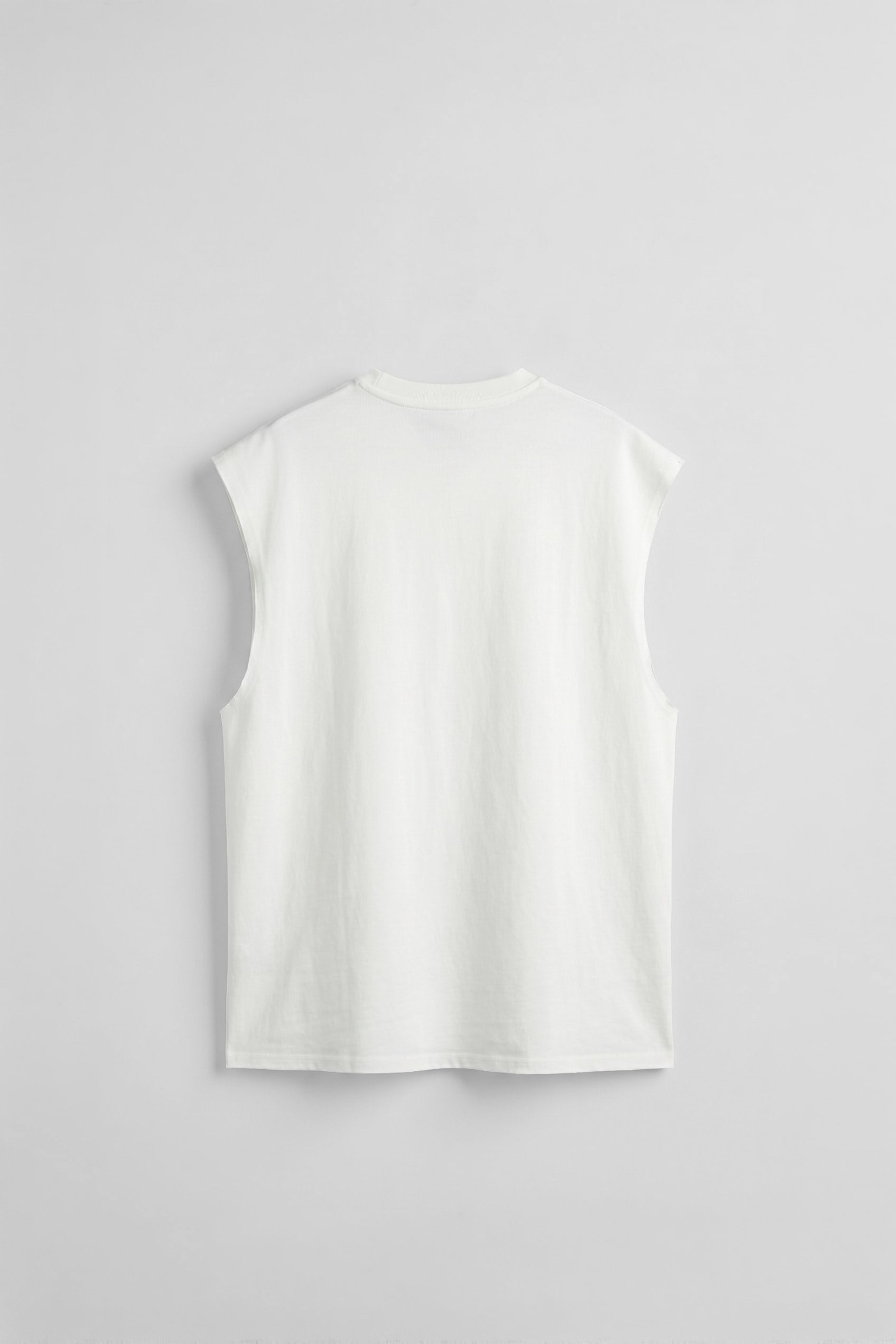 Erkek Basketçi Model Oversize Kolsuz T-Shirt Beyaz