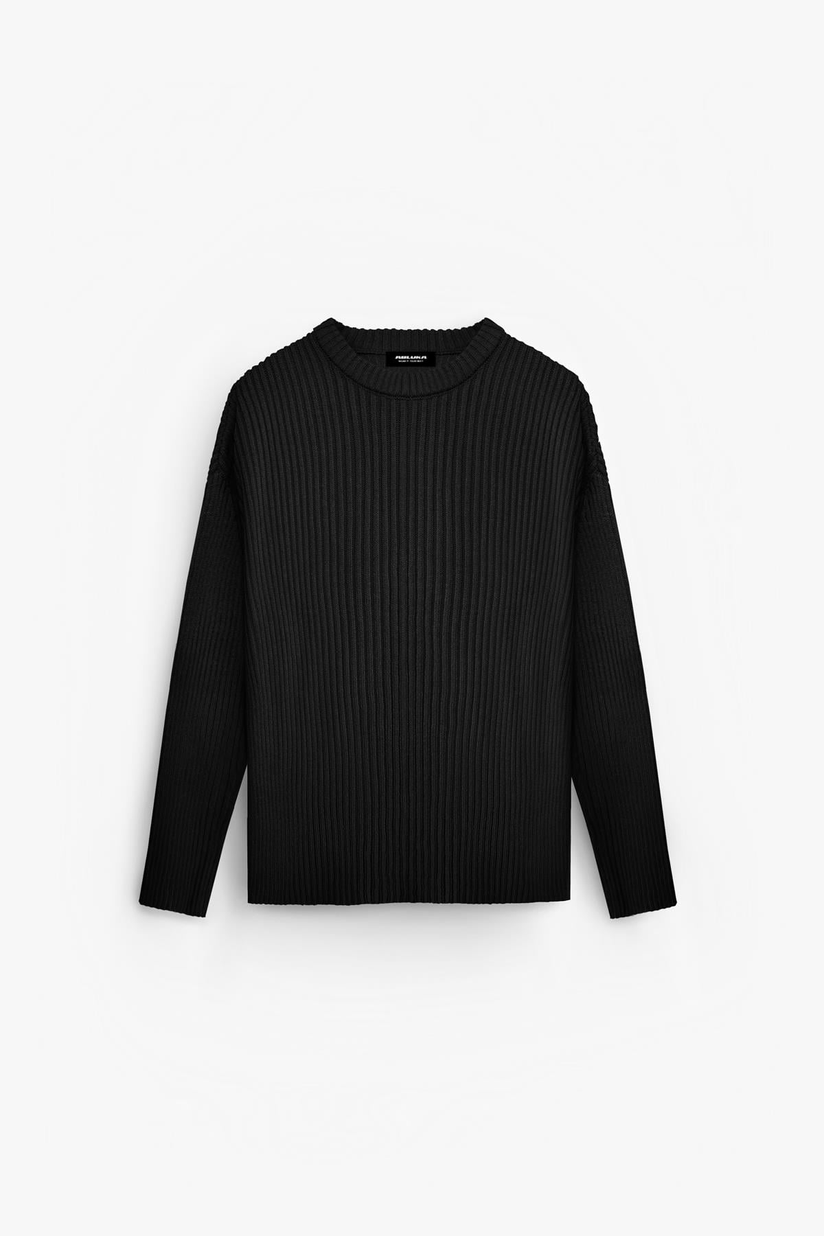 Erkek Regular Fit Kazak Siyah