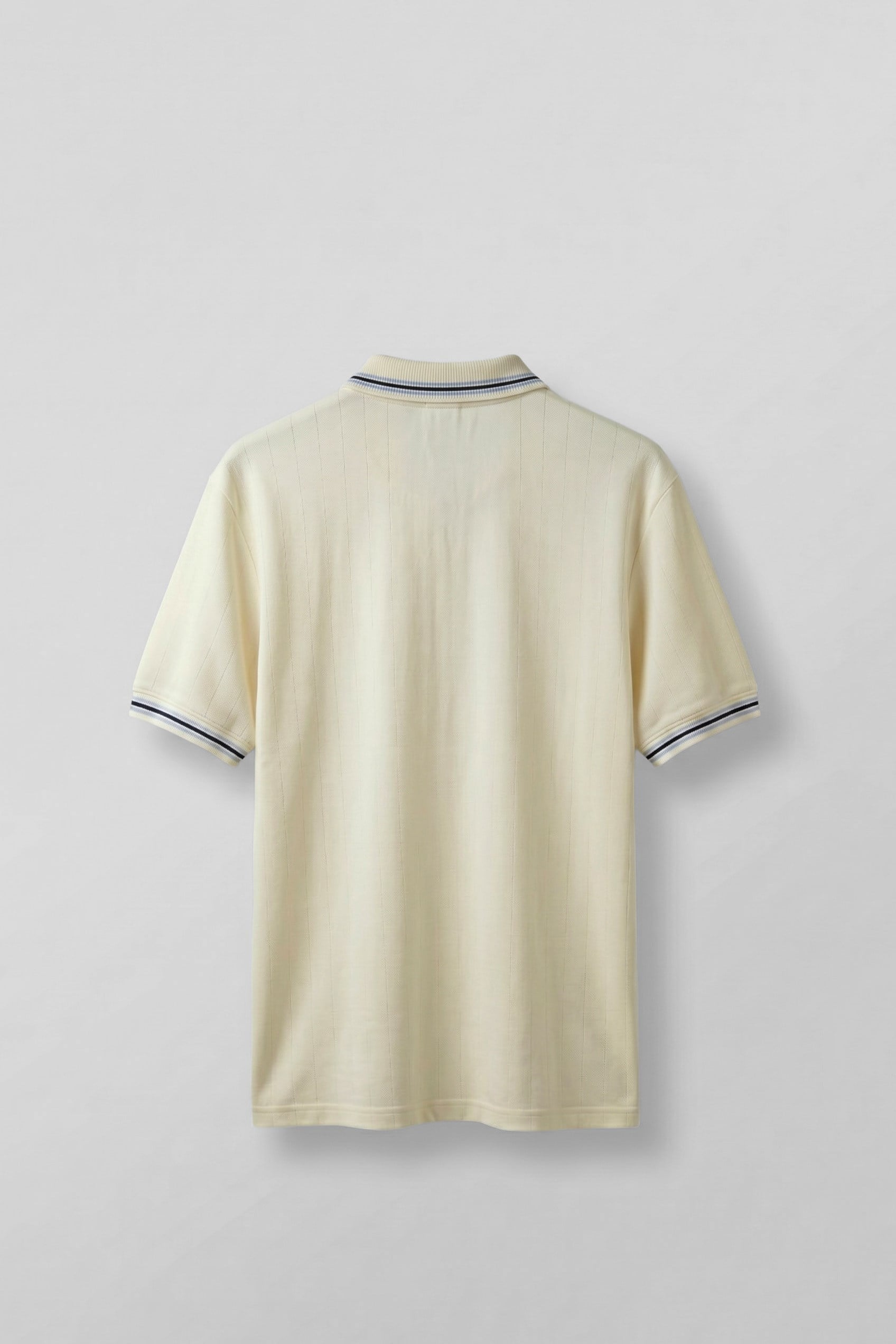 Erkek Oversize Kontrast Detaylı Triko Polo Yaka T-Shirt Bej