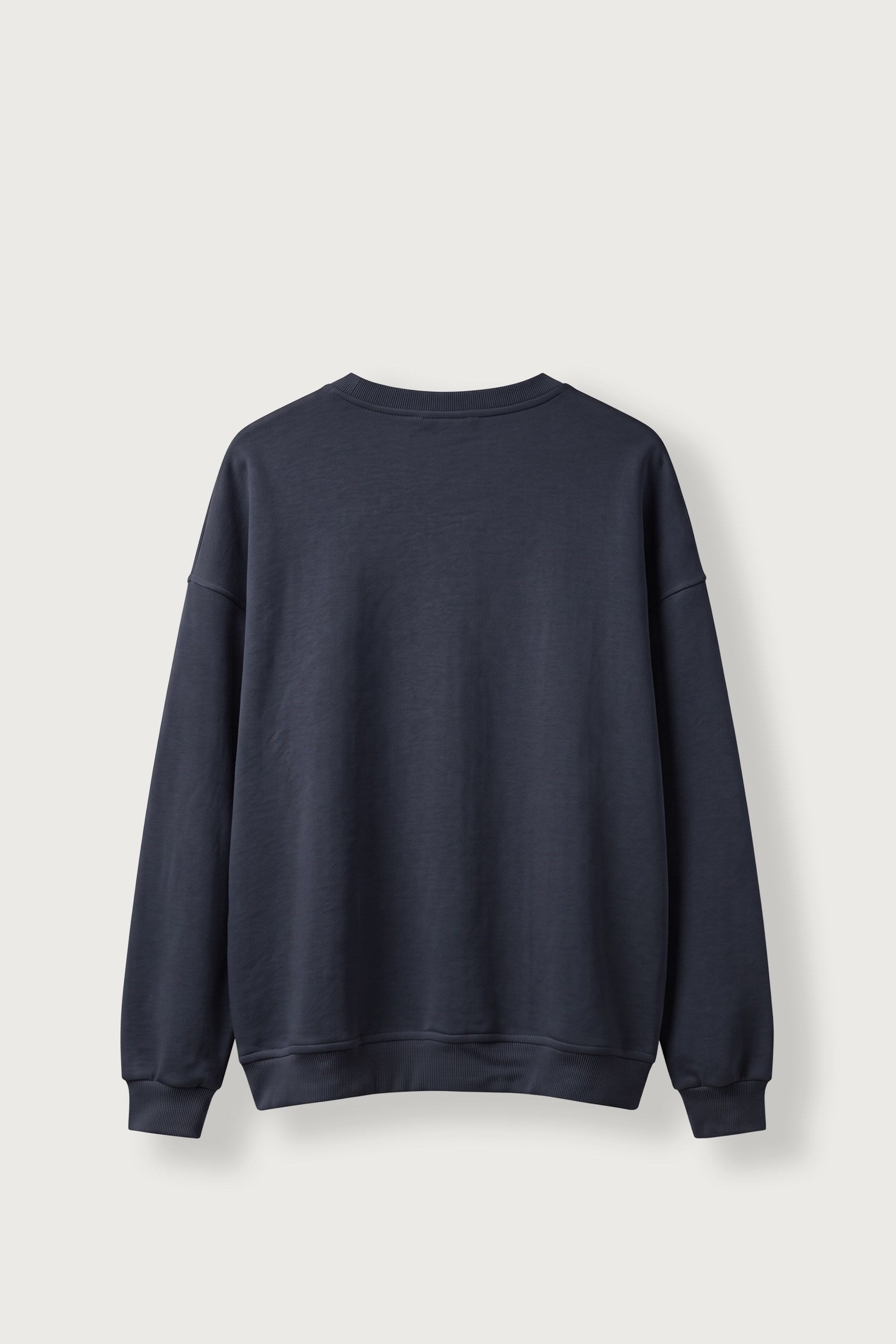 Erkek Oversize Şardonlu Basic Sweatshirt Lacivert