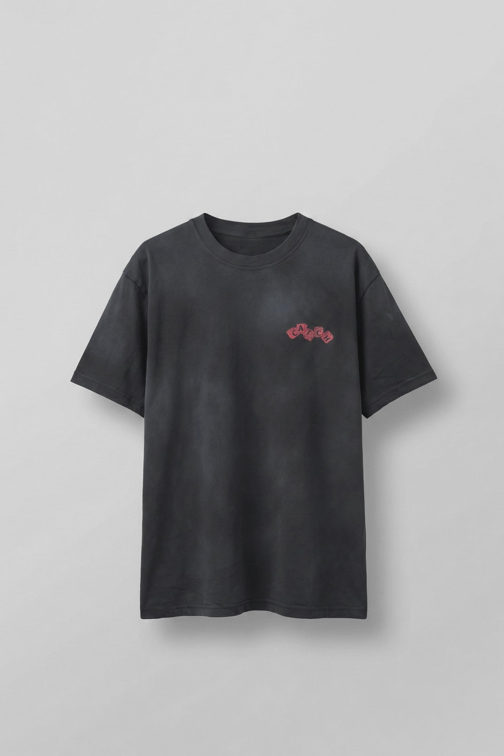 Erkek Oversize Yıkamalı Pamuklu Basic T-Shirt Siyah