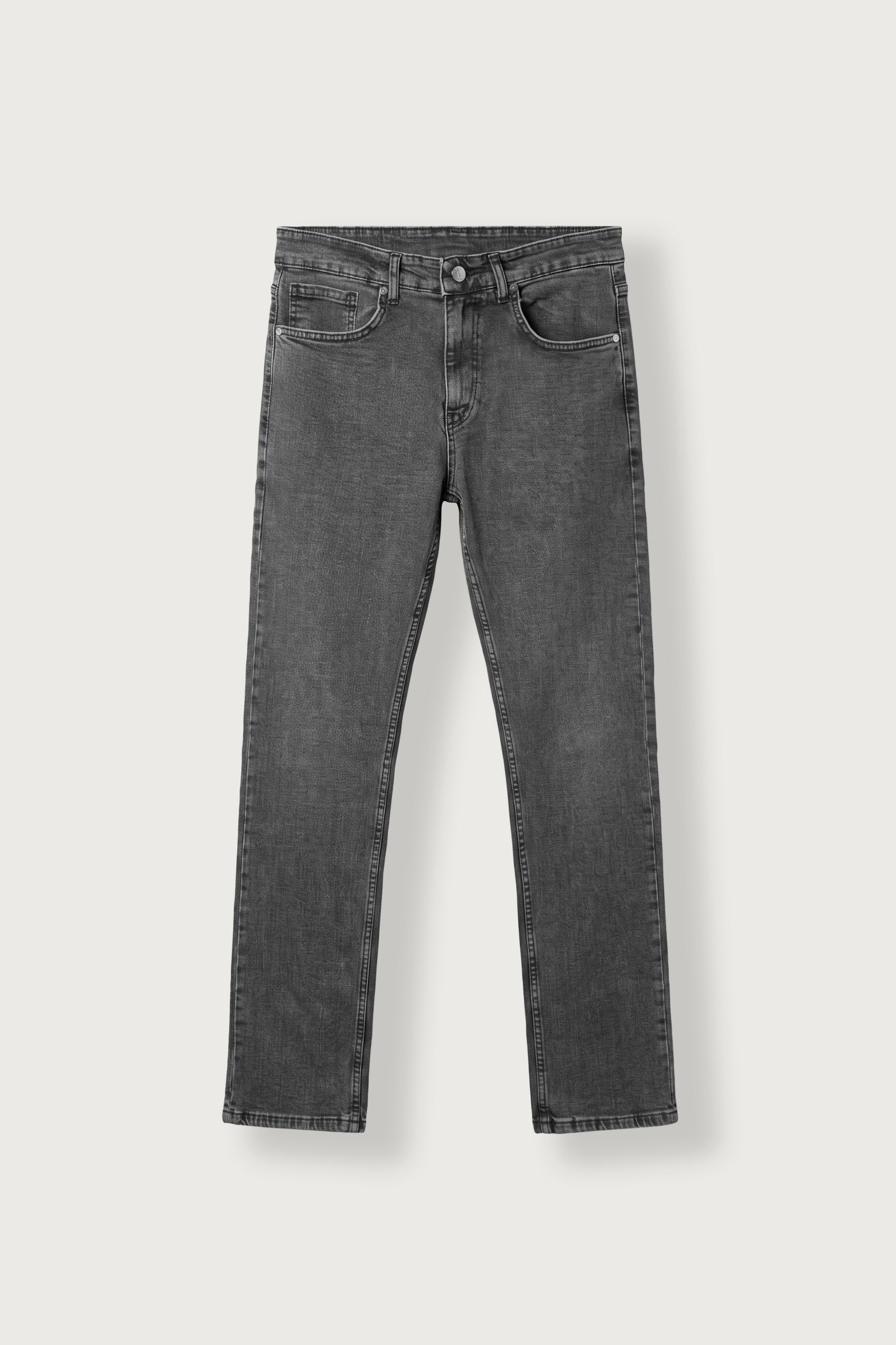 Erkek Regular Fit Basic Jean Pantolon Gri