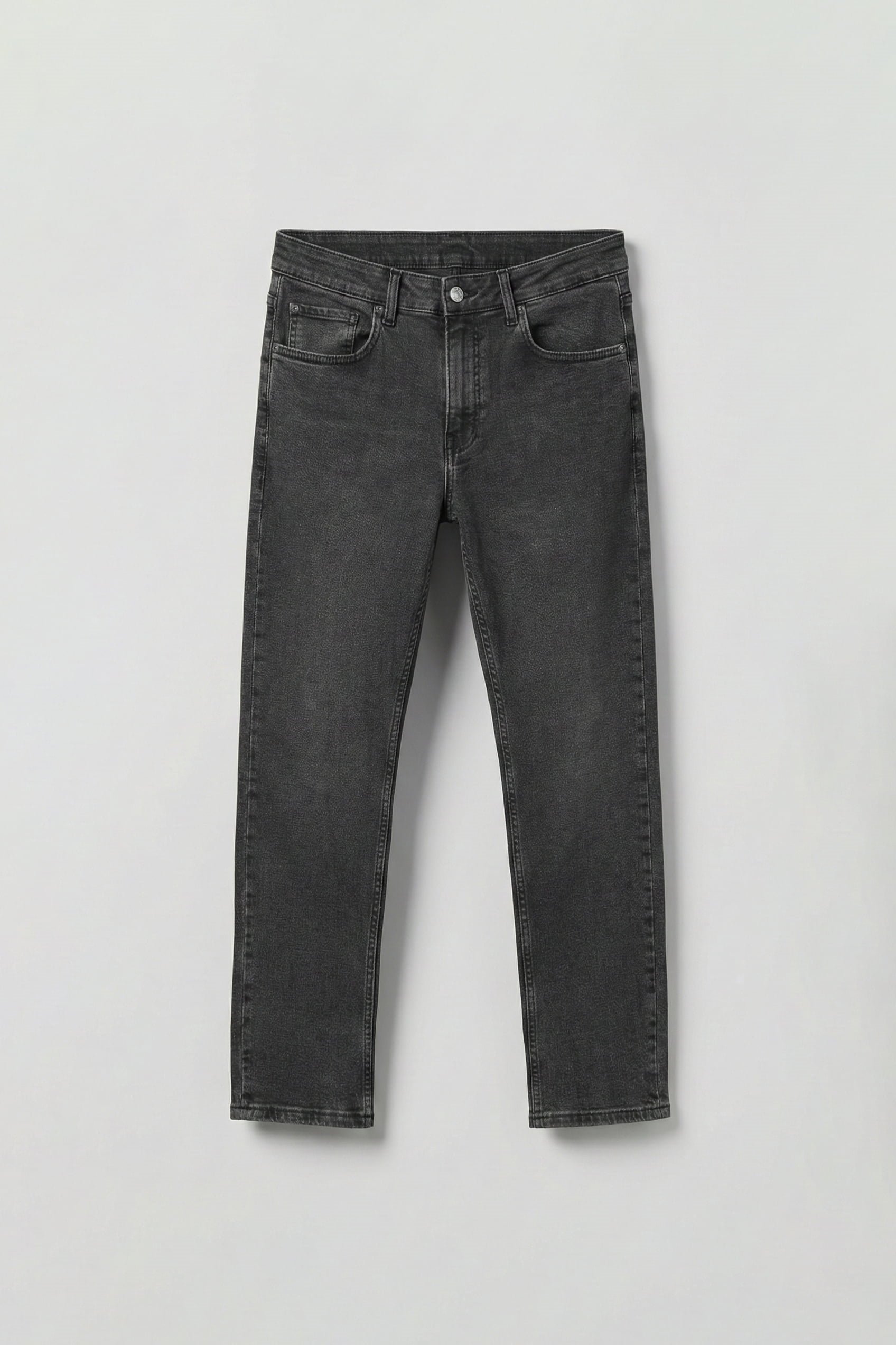 Erkek Regular Fit Basic Pamuklu Jean Pantolon Antrasit