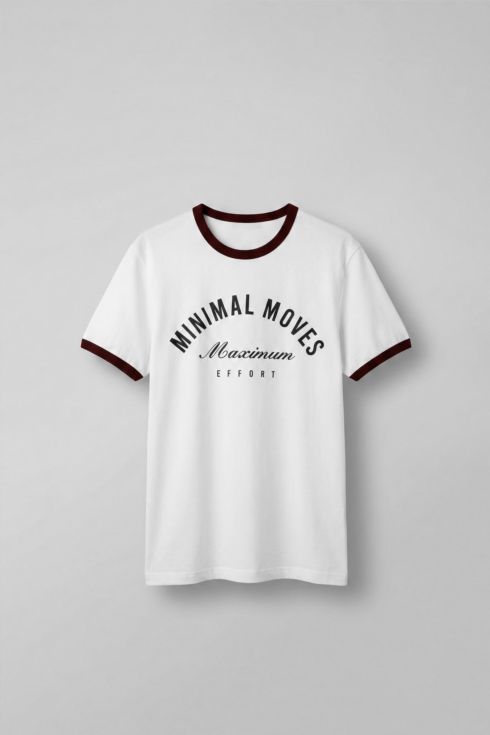 Erkek Regular Fit Kontrast Detaylı T-Shirt Ekru