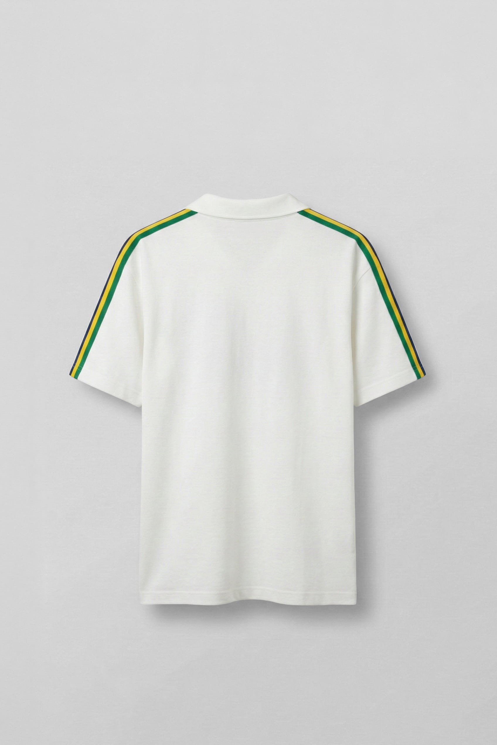 Erkek Regular Fit Nakış Detaylı Polo Yaka Forma T-Shirt Ekru