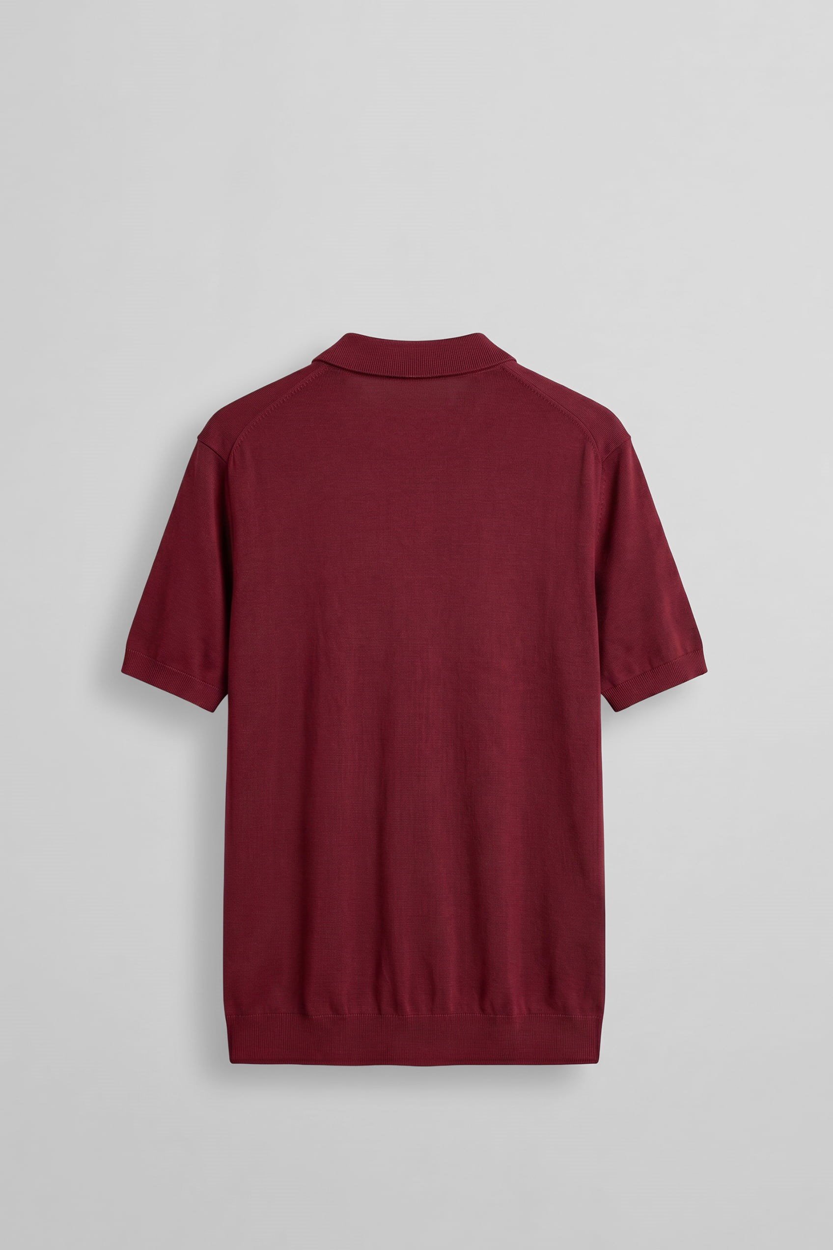 Erkek Regular Fit Örme Kumaş Basic Polo Yaka T-Shirt Kırmızı
