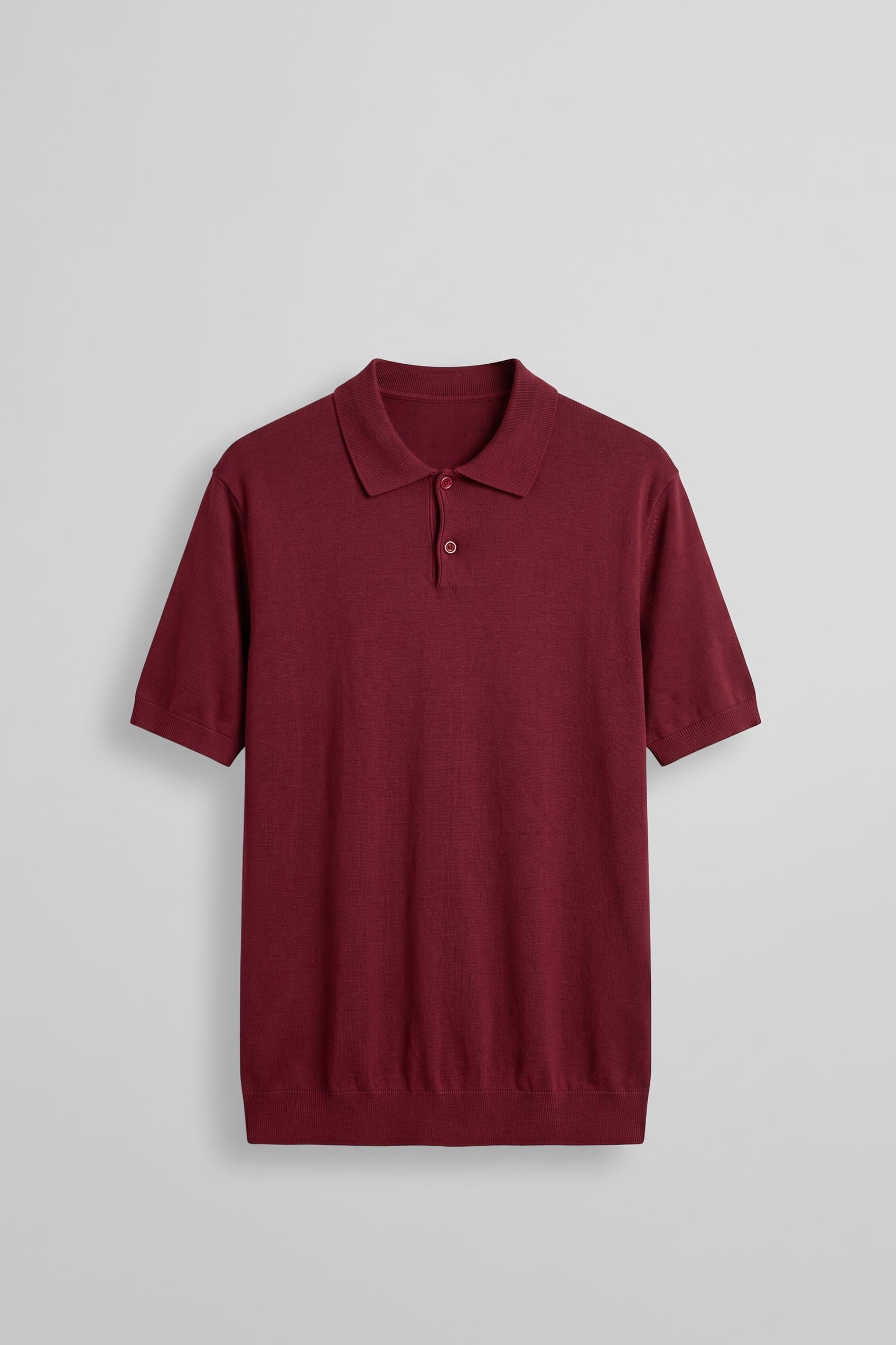 Erkek Regular Fit Örme Kumaş Basic Polo Yaka T-Shirt Kırmızı