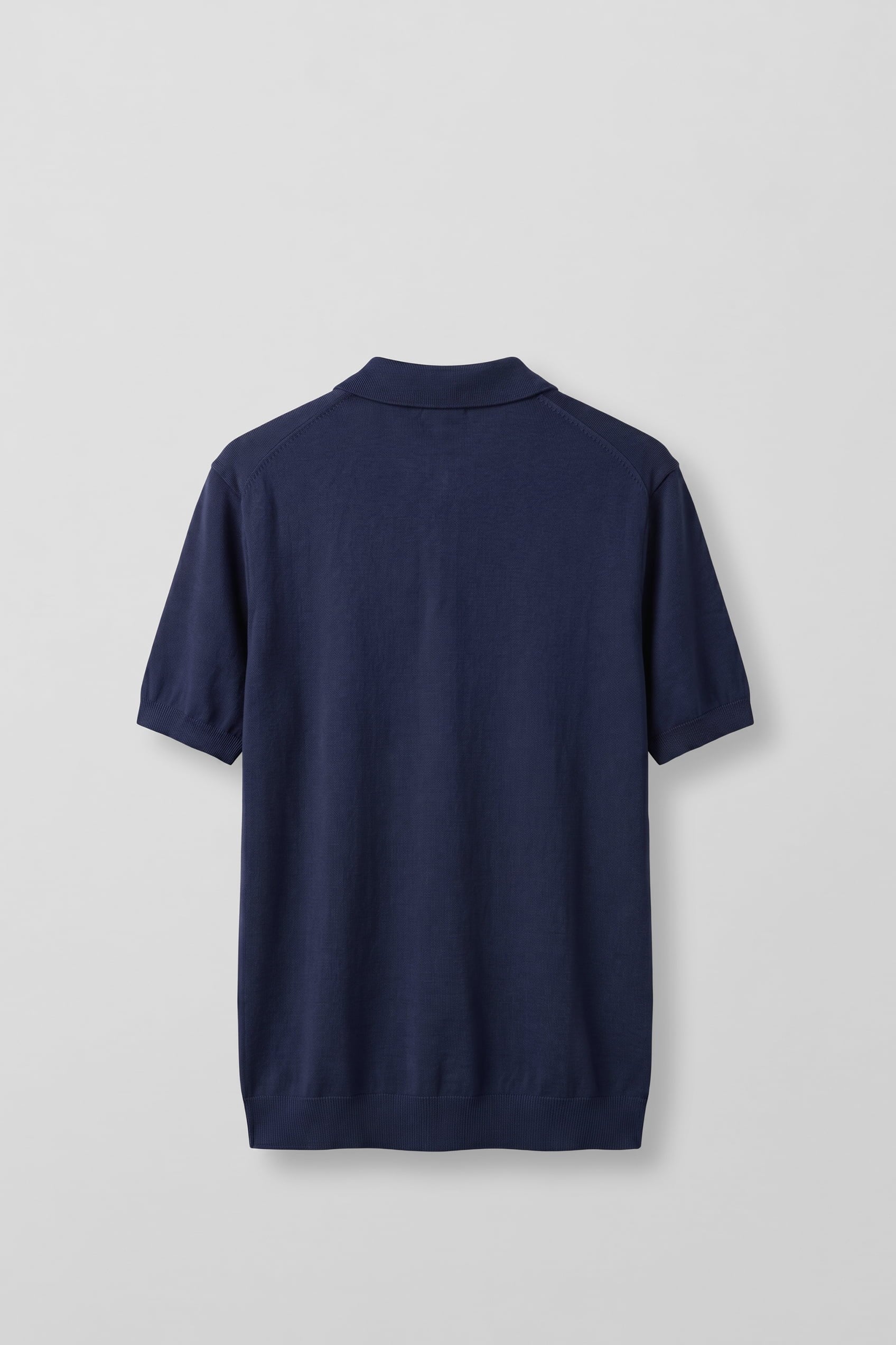 Erkek Regular Fit Örme Kumaş Basic Polo Yaka T-Shirt Lacivert