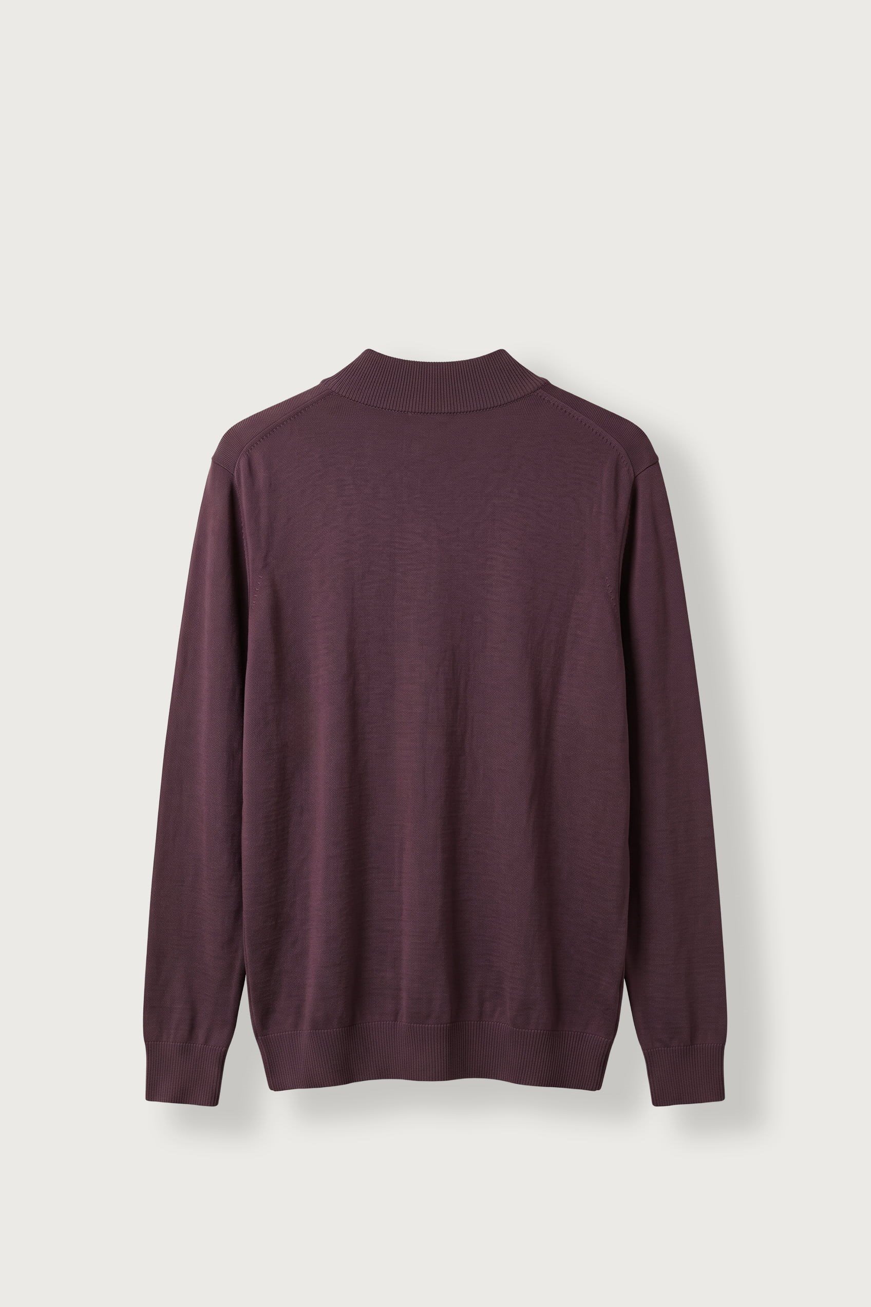 Erkek Regular Fit Yarım Balıkçı Yaka Triko Kazak Bordo