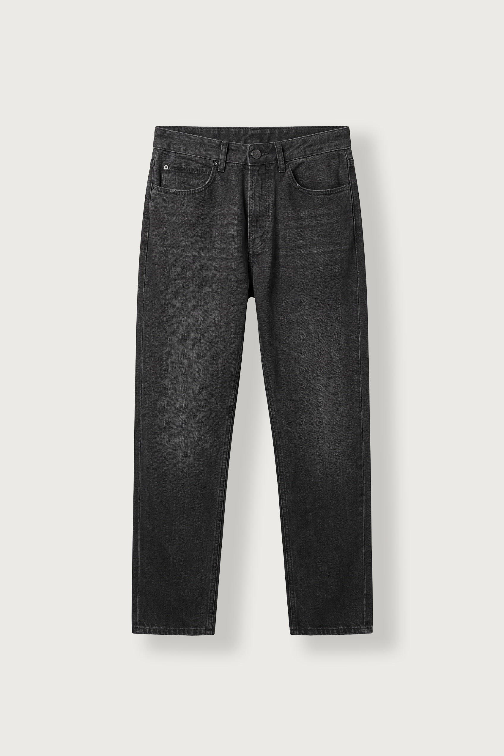 Erkek Regular Fit Yıkamalı Jean Pantolon Siyah