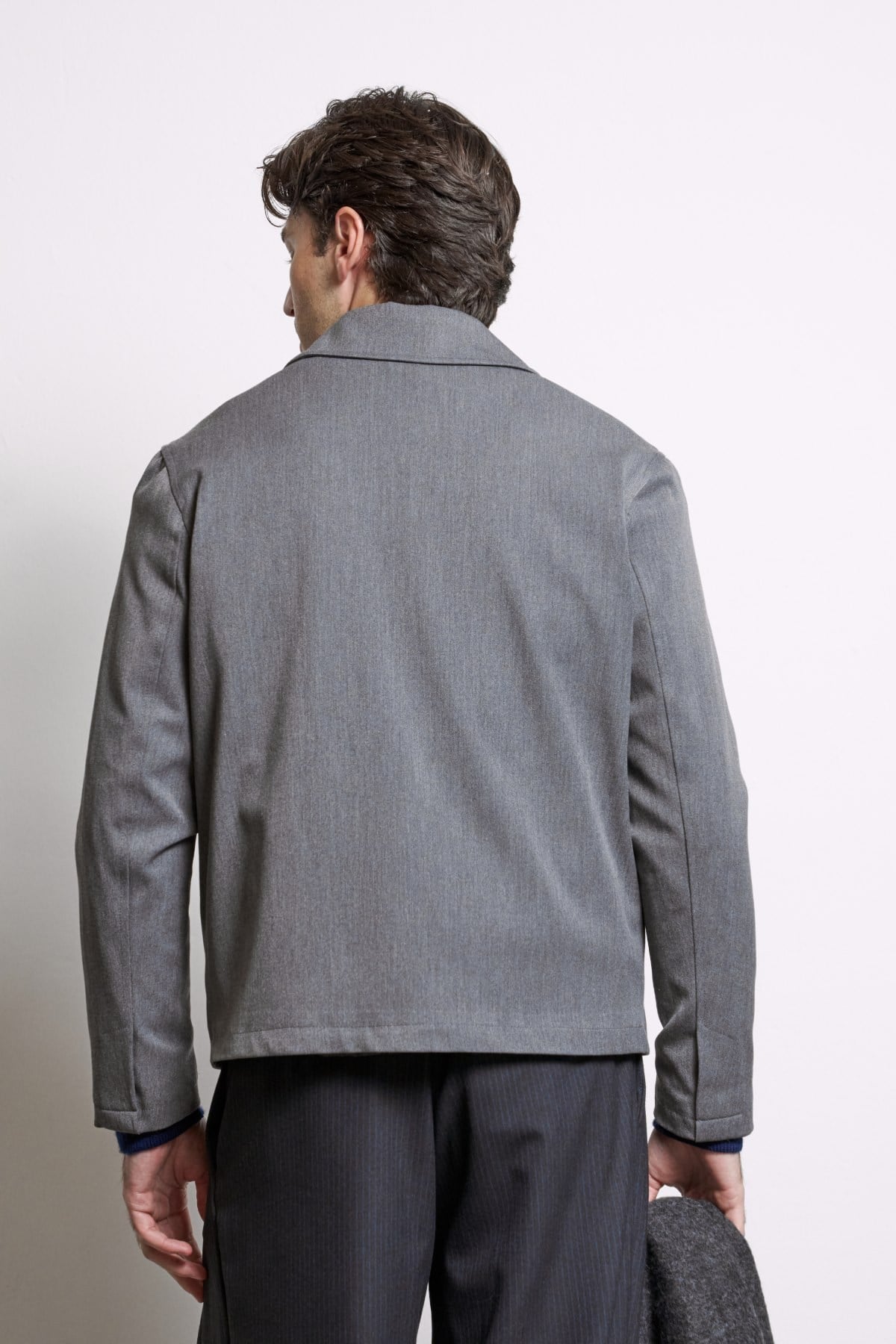 Erkek Relax Fit Premium Kalın Gabardin Ceket Antrasit