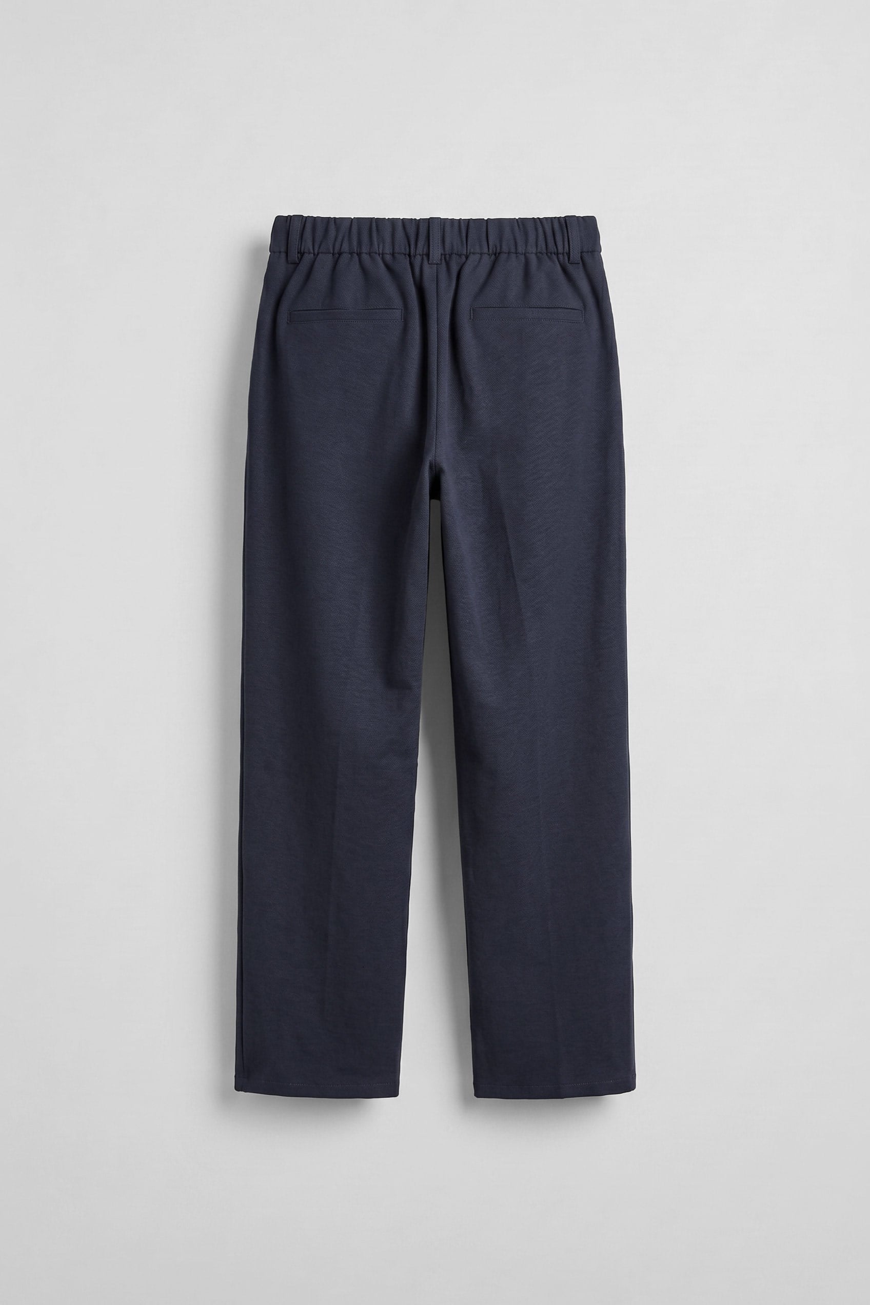 Erkek Relaxed Fit Keten Görünümlü Pantolon Lacivert