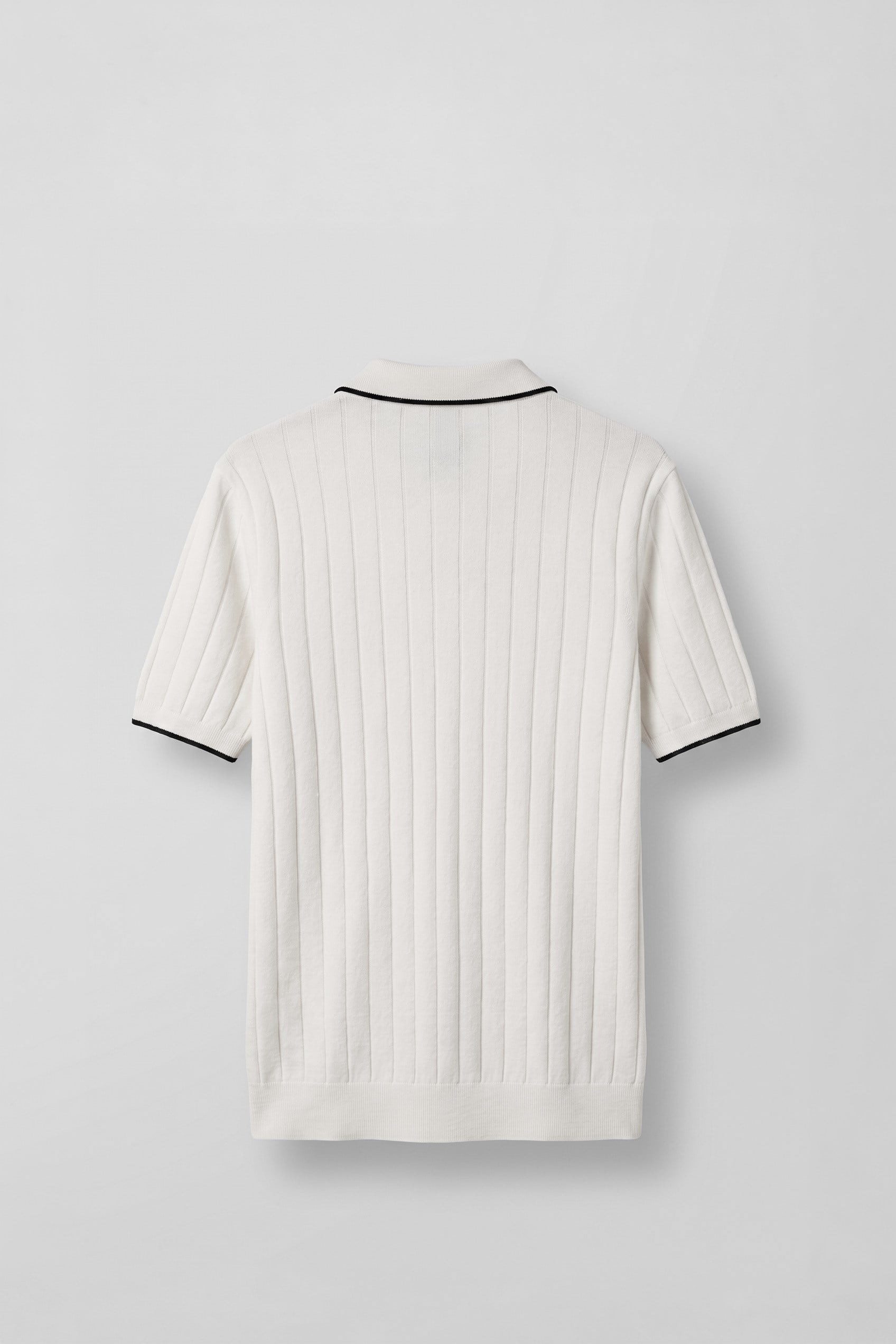Erkek Relaxed Fit Pamuklu Havlu Polo Yaka Triko T-Shirt Ekru
